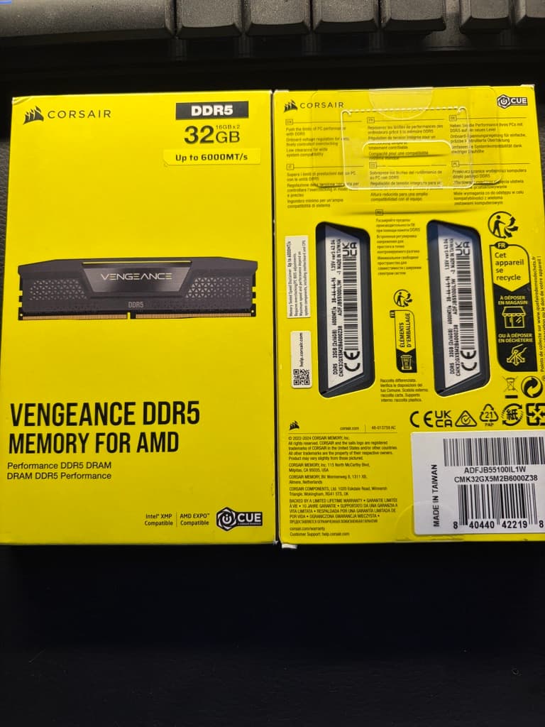 Corsair Vengeance DDR5 32GB (2×16GB) 6000 MHz – Brand New, High‑Performance Kit