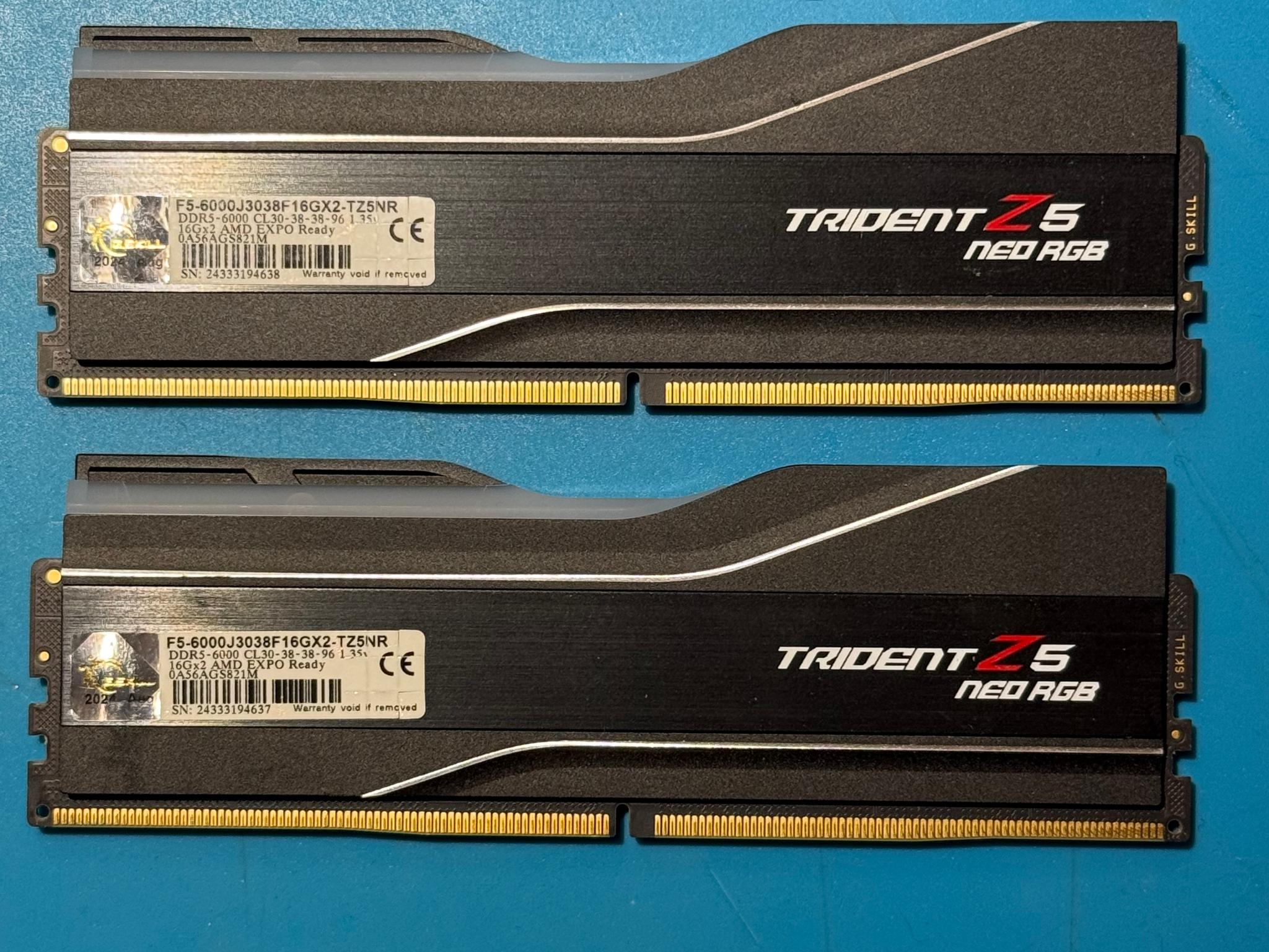 G.SKILL Trident Z5 Neo RGB 32GB (2×16GB) DDR5-6000 CL30 AMD EXPO – Like New