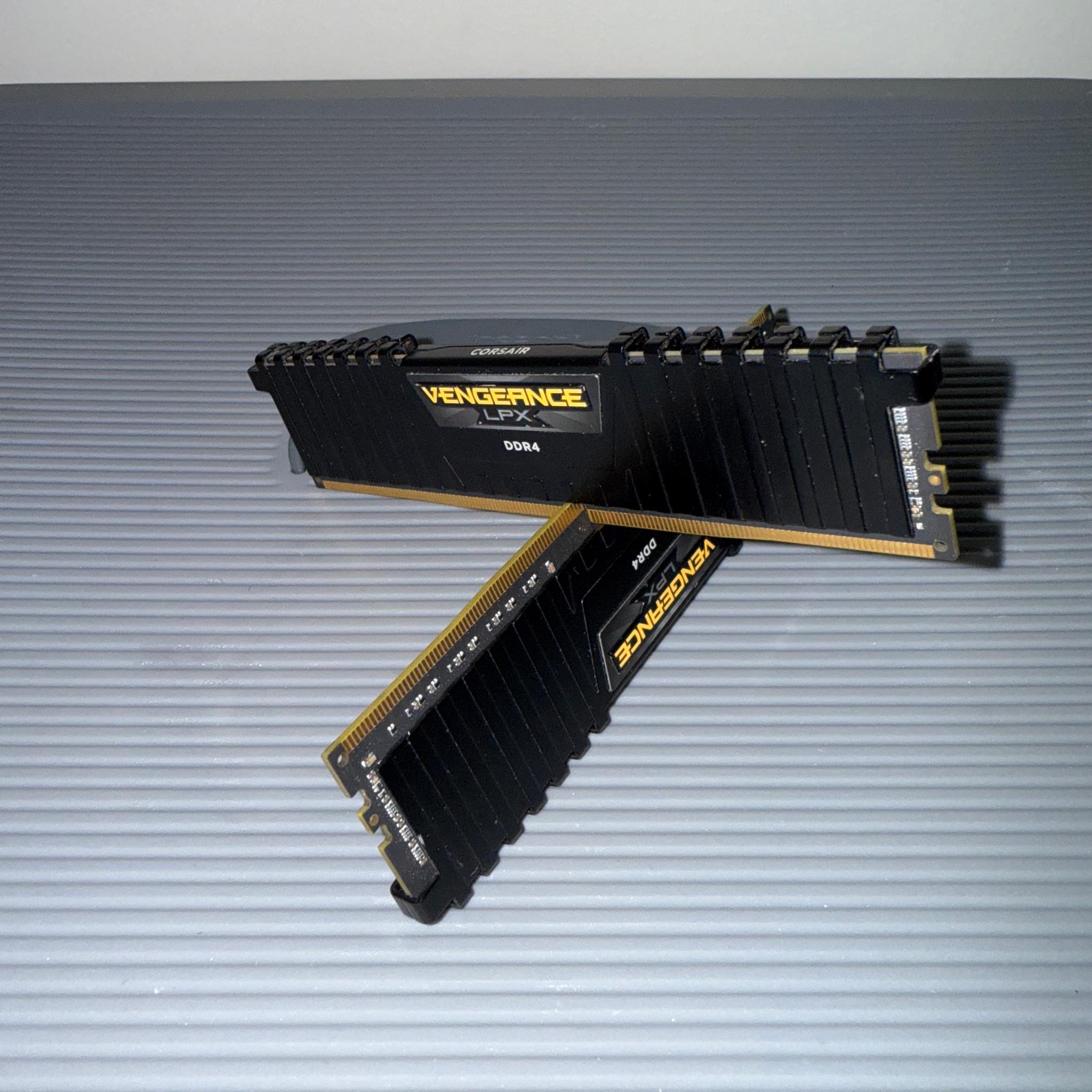Two sticks of 8gb Corsair DDR4 Ram *READ DESCRIPTION*
