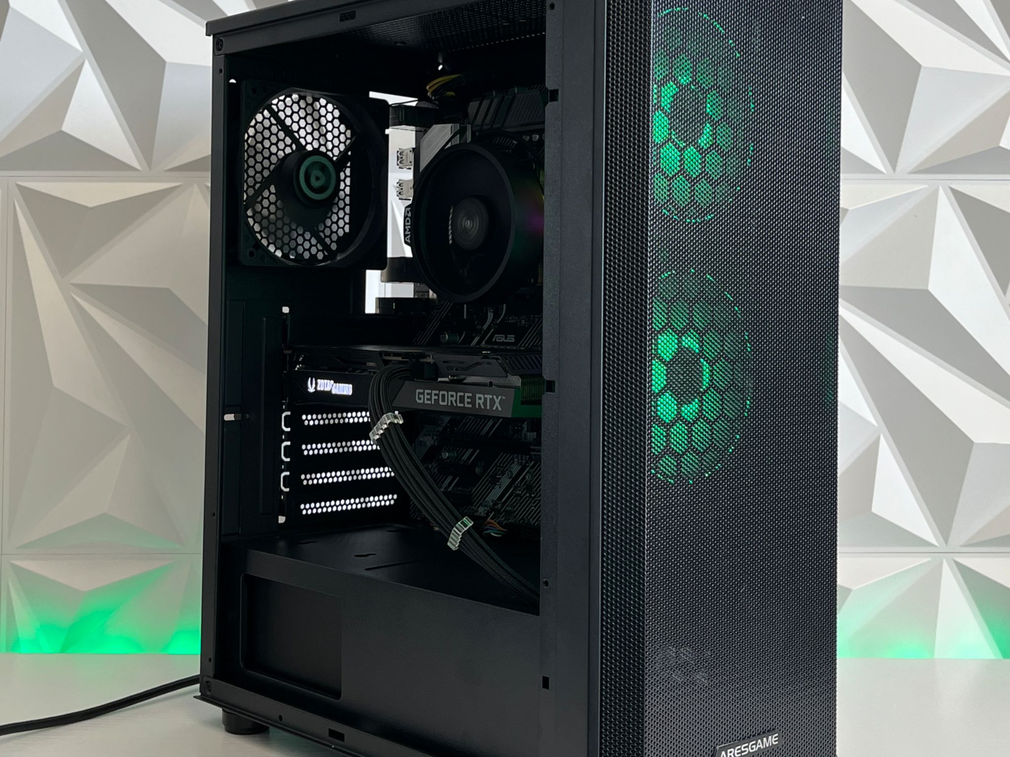 RTX 3060 Ti 8GB, Ryzen 5 3600X, 16GB RAM | Black RGB Gaming Computer/PC