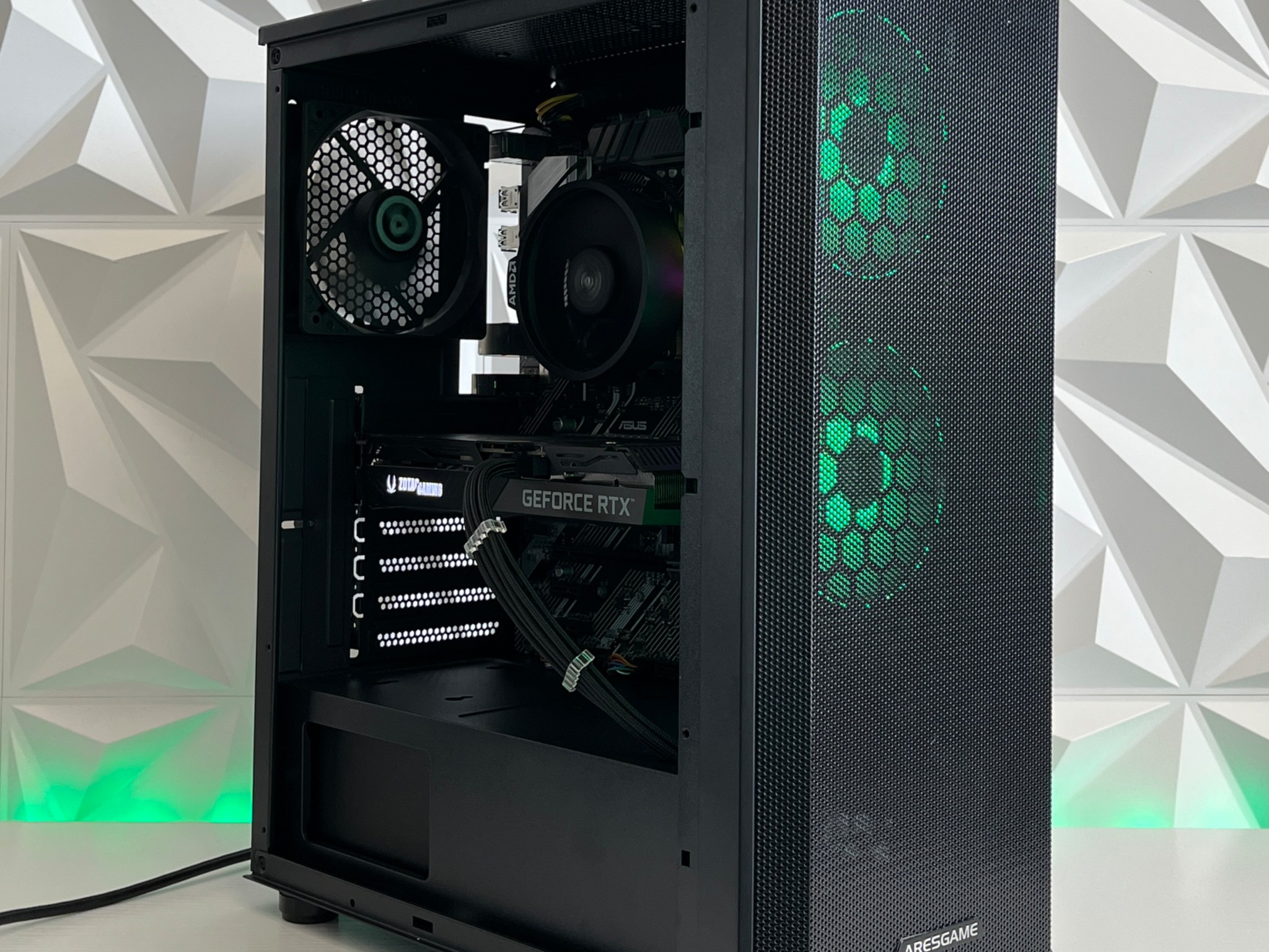 RTX 3060 Ti 8GB, Ryzen 5 3600X, 16GB RAM | Black RGB Gaming Computer/PC