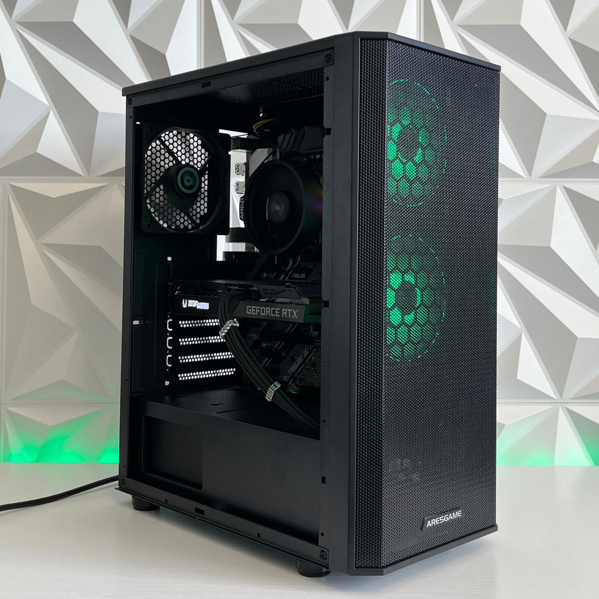 RTX 3060 Ti 8GB, Ryzen 5 3600X, 16GB RAM | Black RGB Gaming Computer/PC