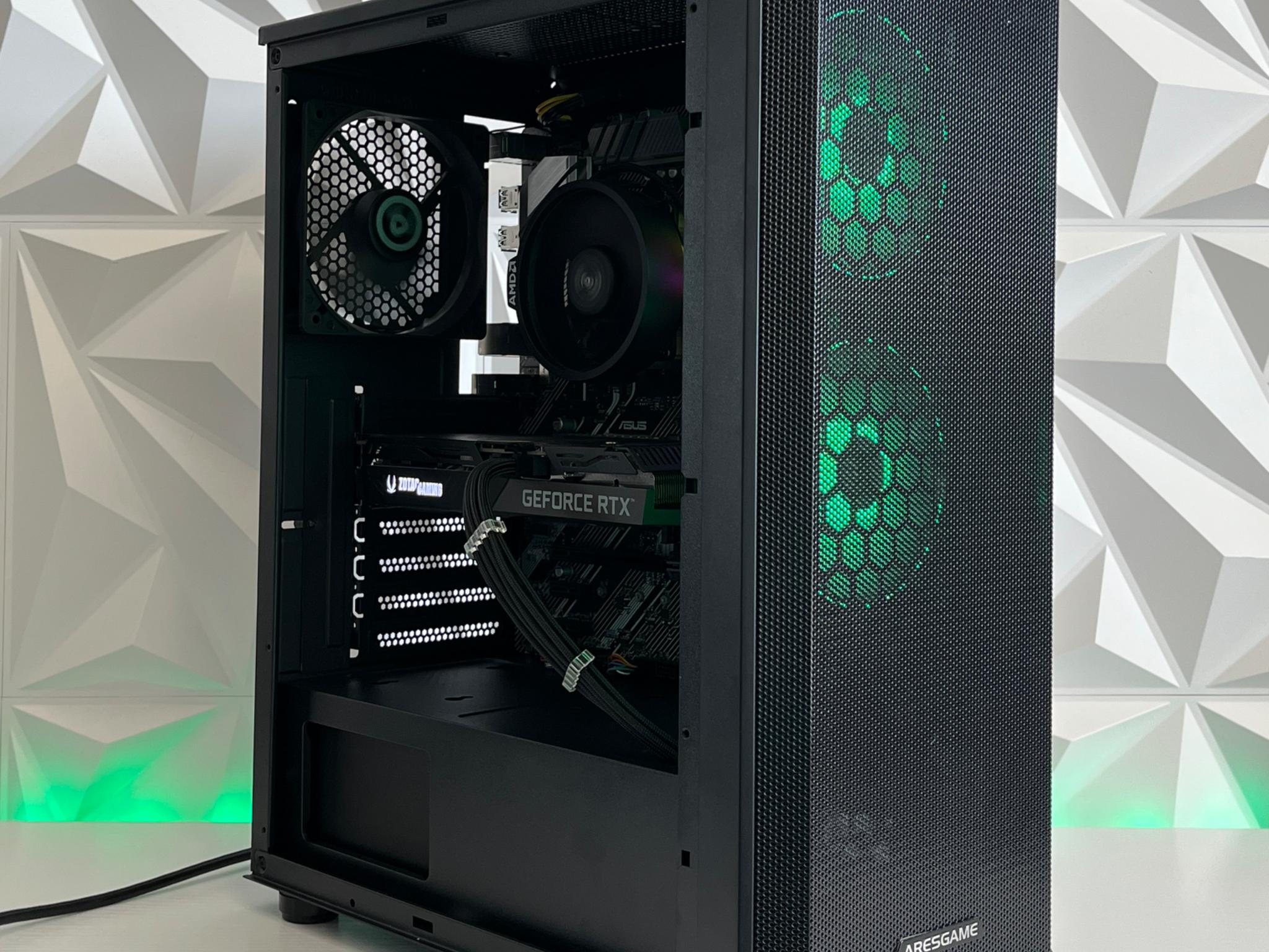 RTX 3060 Ti 8GB, Ryzen 5 3600X, 16GB RAM | Black RGB Gaming Computer/PC
