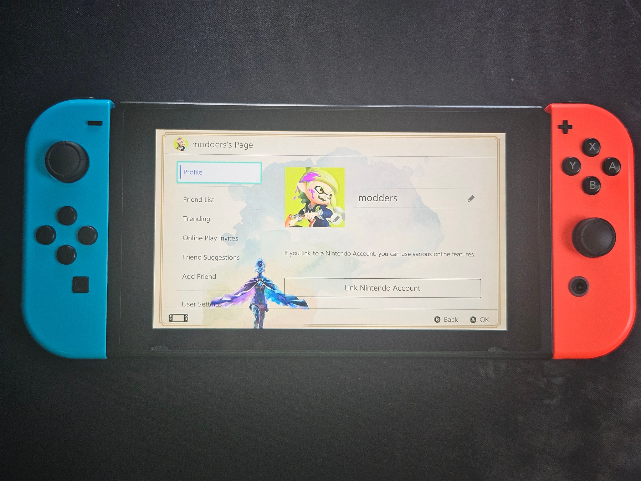 Modded Switch with 128GB SD Card and Charger