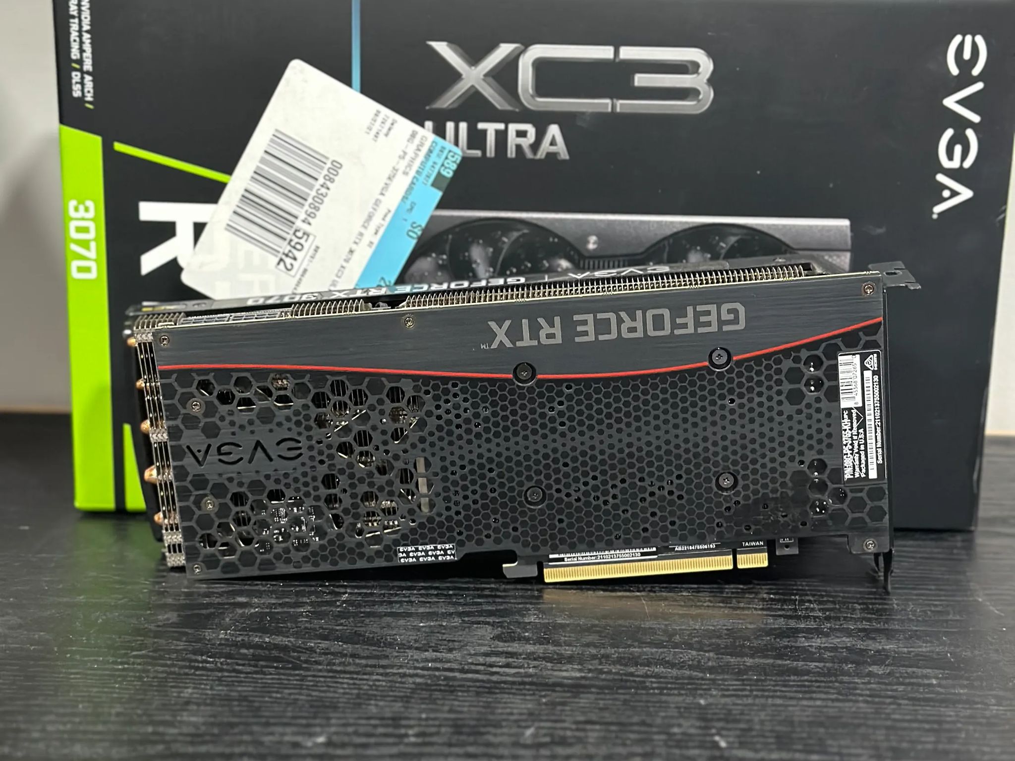 EVGA GeForce RTX 3070 XC3 ULTRA GAMING Video Card, 8GB GDDR6, iCX3 Cooling, ARGB LED Metal Backplate
