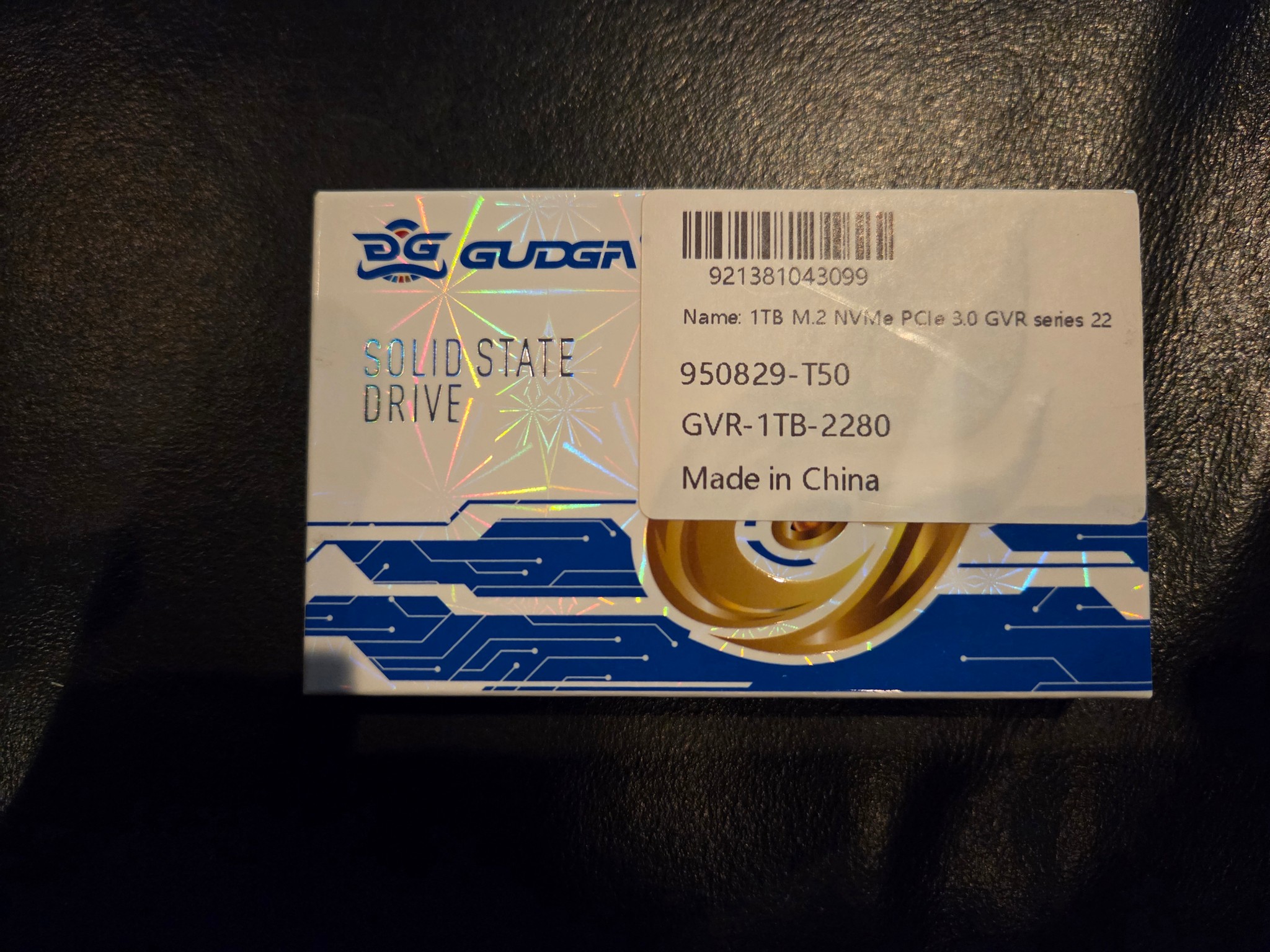 New 1TB PCIe 3.0 SSD - GUDGA GVR