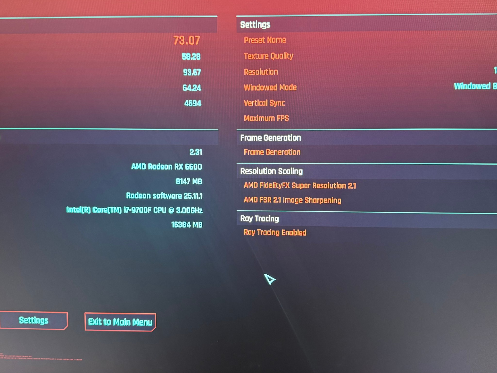 i7-9700F, RX 6600, 2TB Hynix Gold SSD, 16GB G.Skill RAM, Windows 11, Wifi Custom Gaming PC