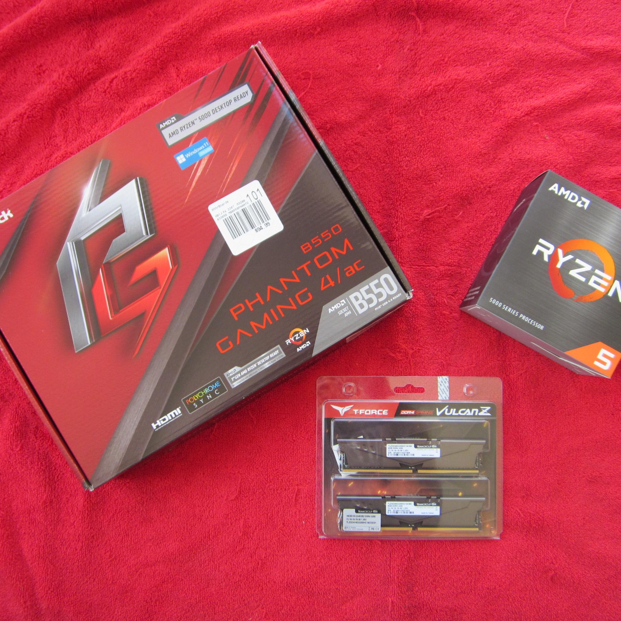 NEW! AMD Ryzen 5 5600 + ASRock B550 PG 4/ac + 16Gb DDR4 3200