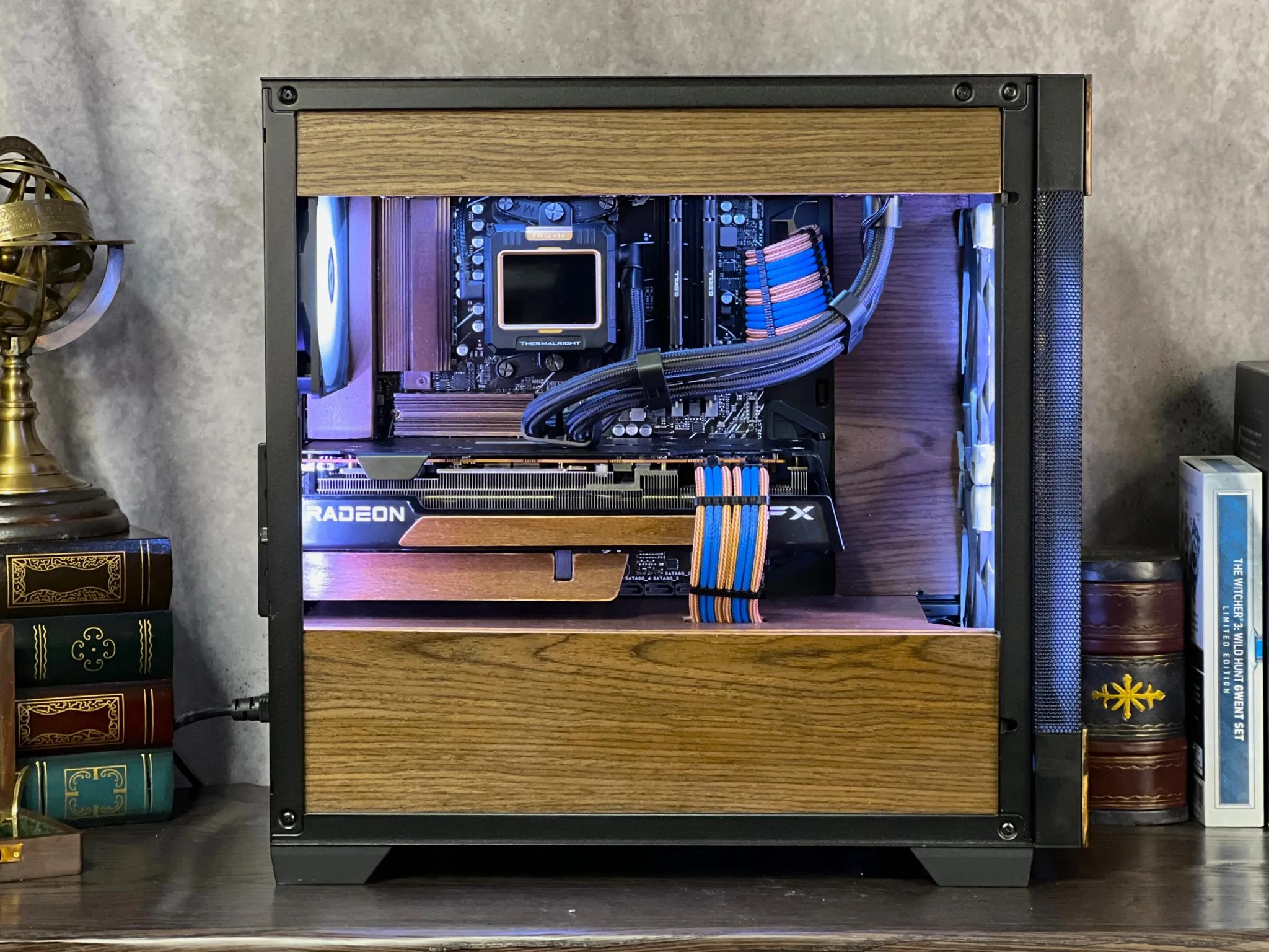 Custom Gaming PC - 9600X, RX 7700 XT 12GB, 32GB DDR5, 2TB Gen 4 NVMe, real walnut panels