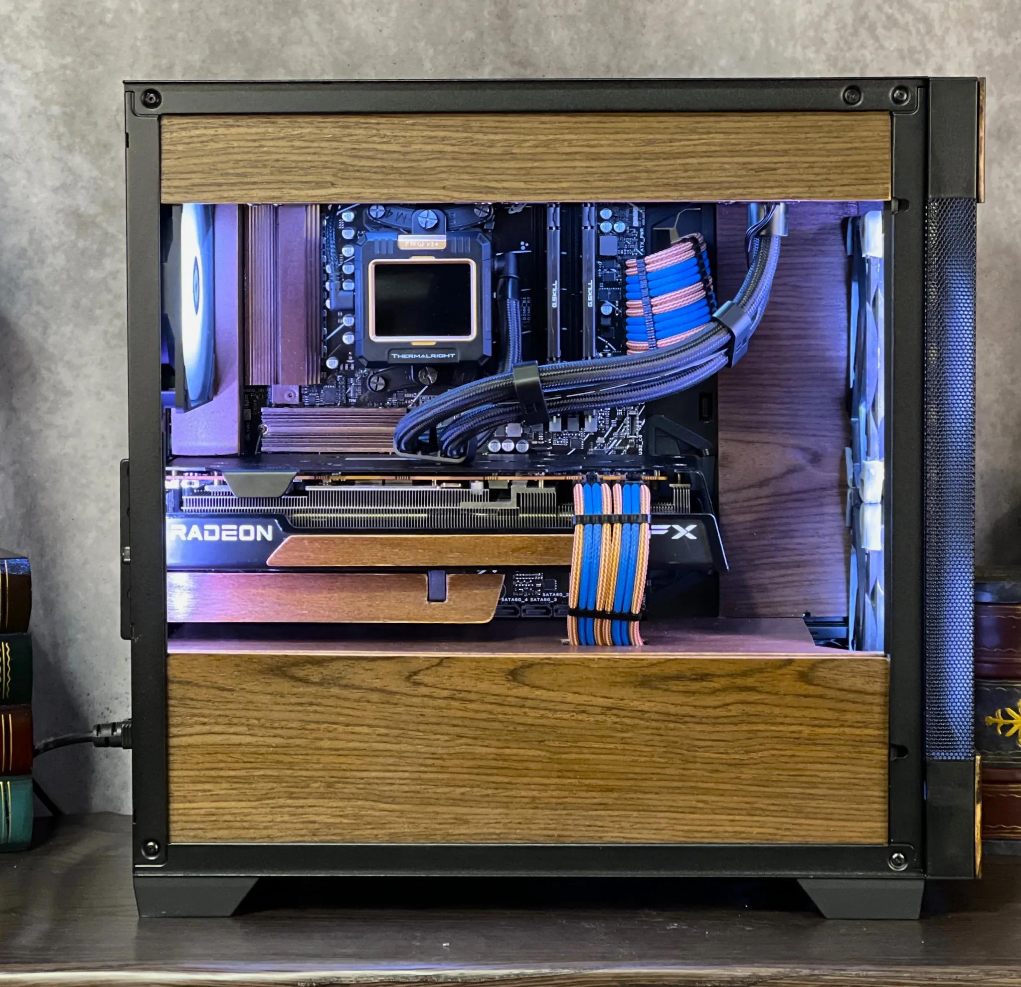 Custom Gaming PC - 9600X, RX 7700 XT 12GB, 32GB DDR5, 2TB Gen 4 NVMe, real walnut panels