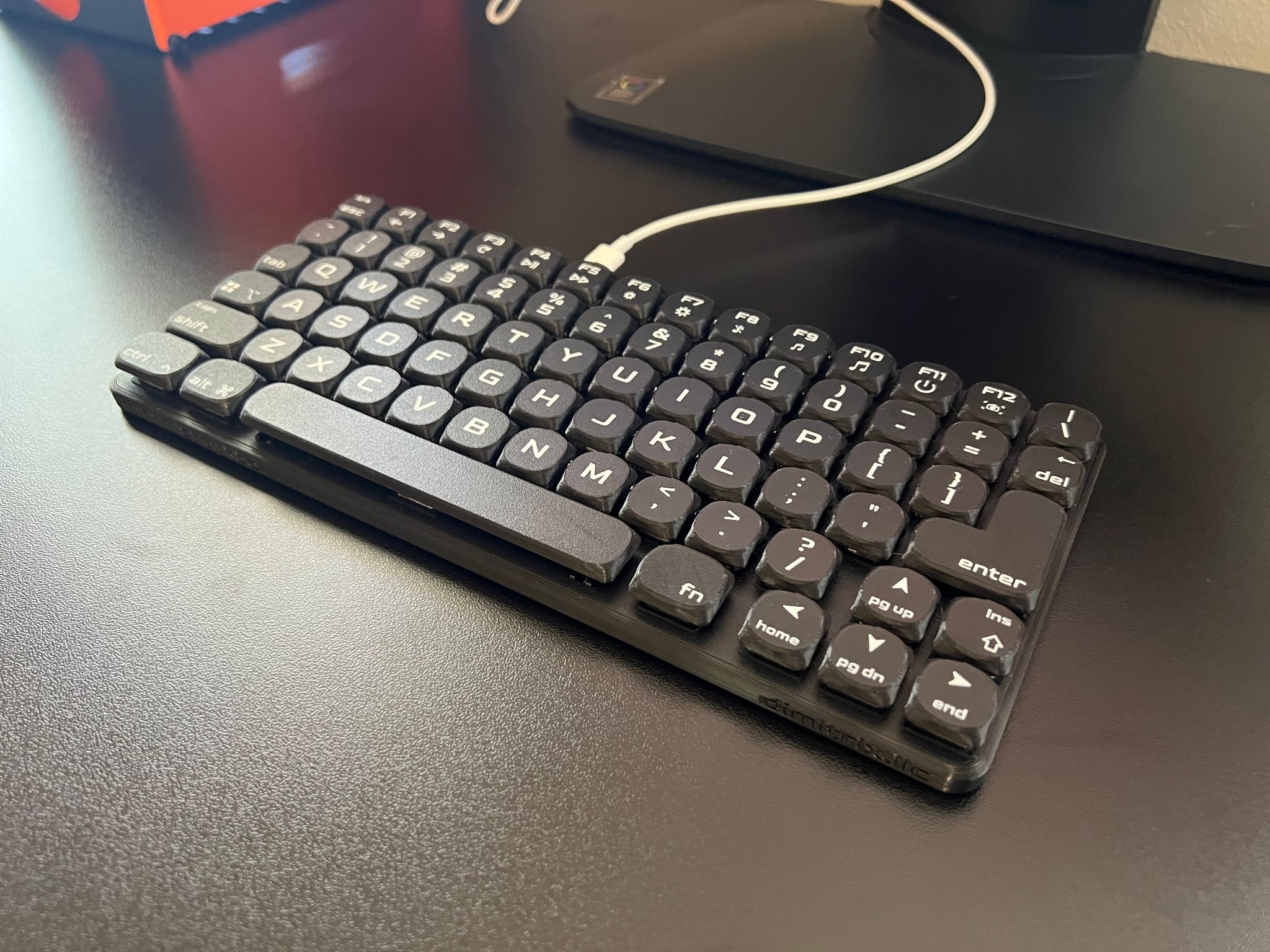Low Profile 74-key Wired Mechanical Keyboard • Hot Swappable, Hand Assembled, Gaming, Travel, USB-C