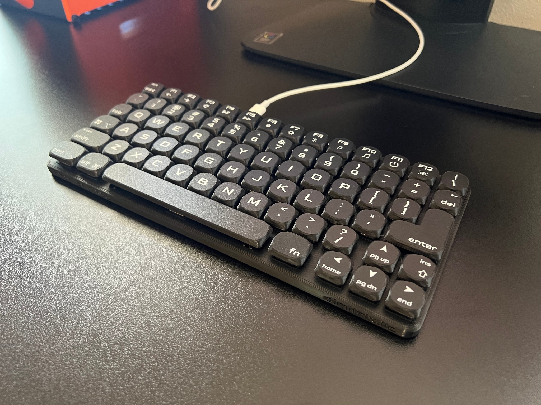Low Profile 74-key Wired Mechanical Keyboard • Hot Swappable, Hand Assembled, Gaming, Travel, USB-C