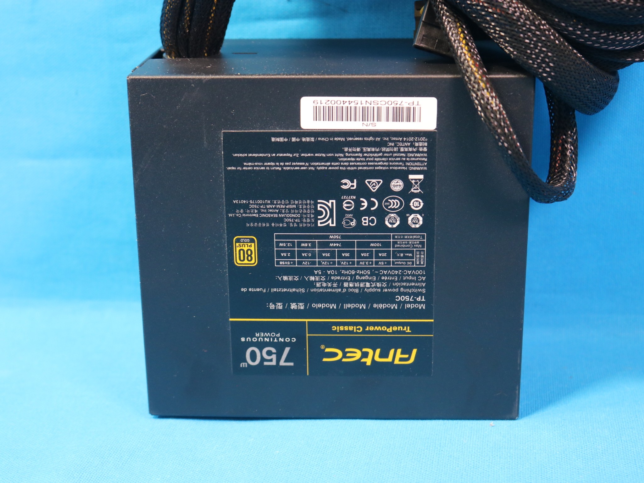 Antec TruePower Classic 750W Continuous Power 80 PLUS Gold 24-Pin ATX Desktop PSU TP-750C