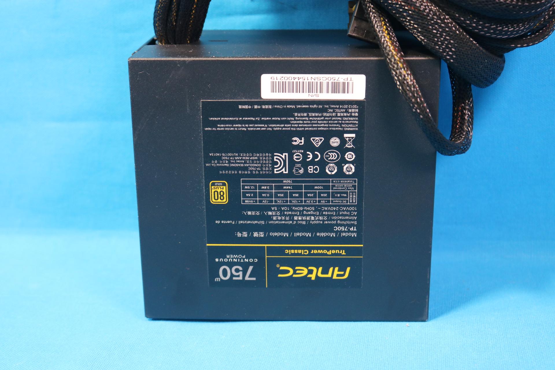 Antec TruePower Classic 750W Continuous Power 80 PLUS Gold 24-Pin ATX Desktop PSU TP-750C