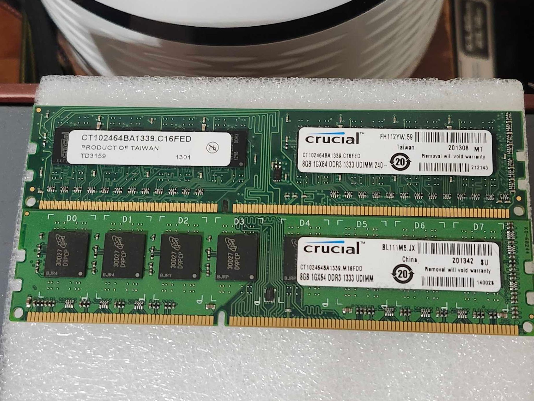 Crucial ddr3 2x8gb (16gb) CL16 1333MT/s