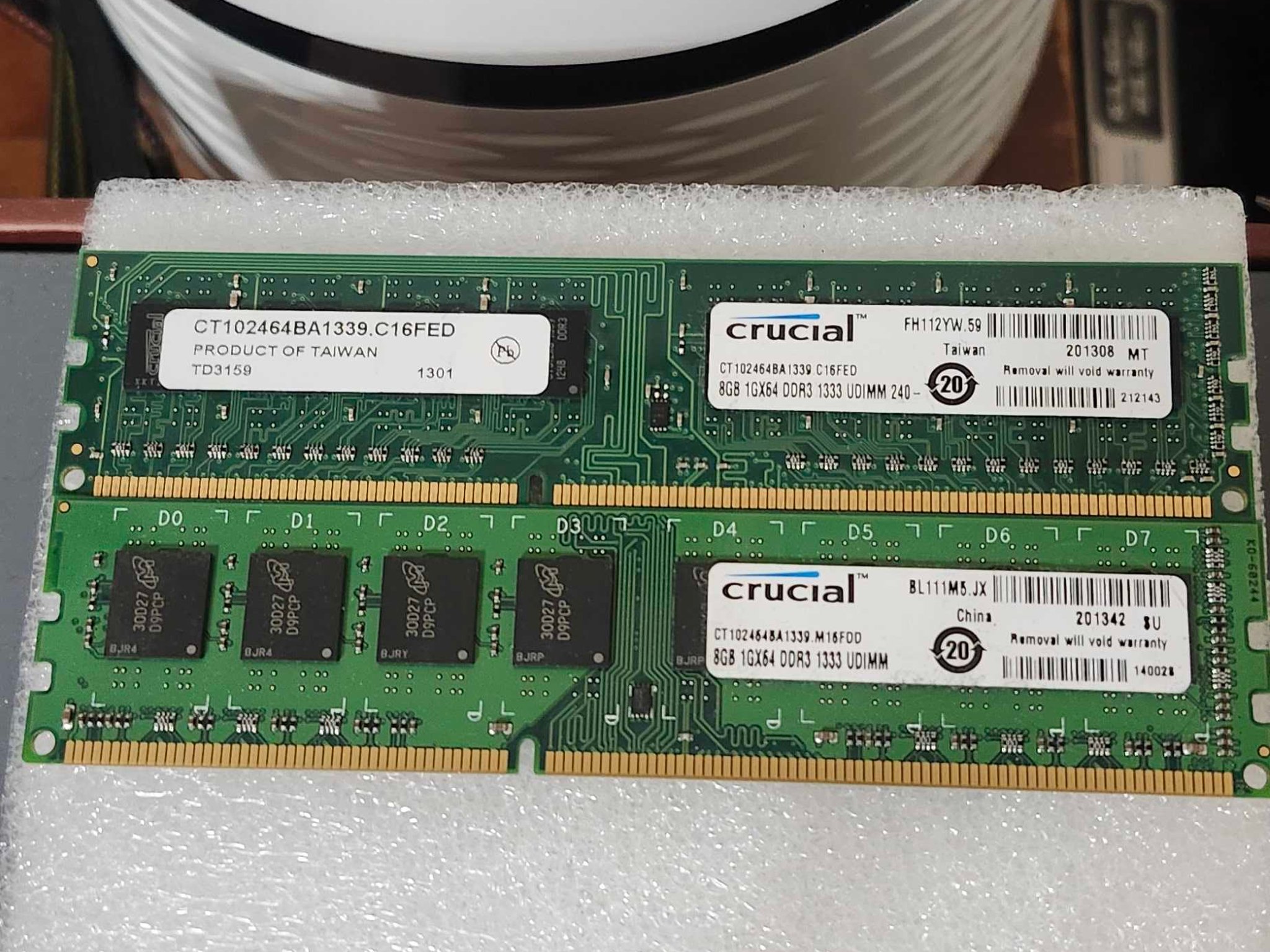 Crucial ddr3 2x8gb (16gb) CL16 1333MT/s