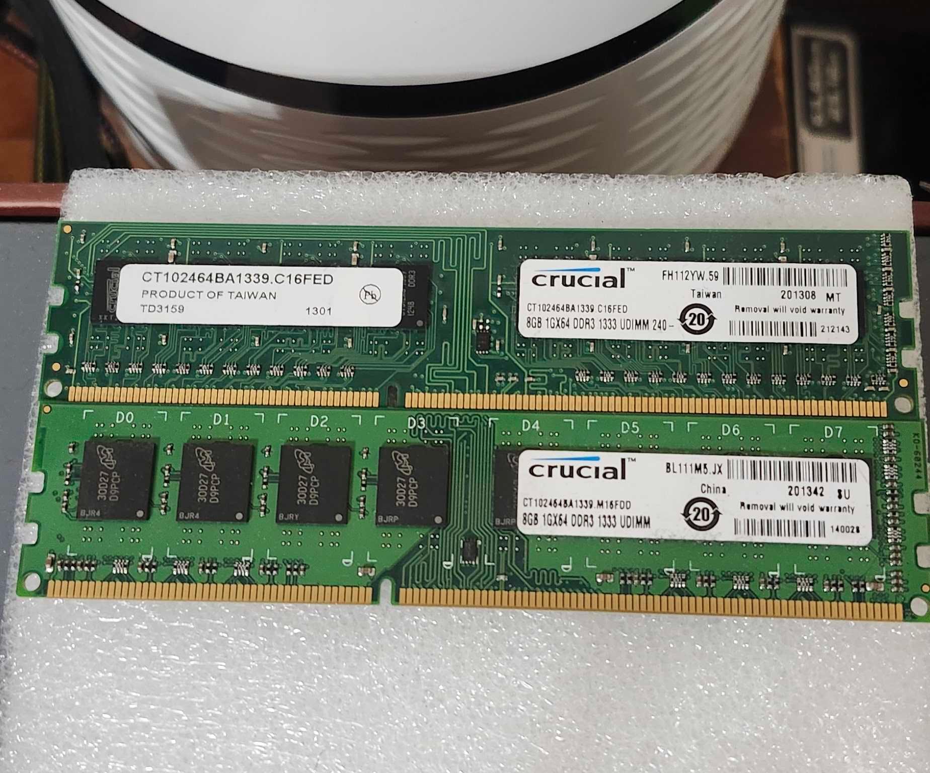 Crucial ddr3 2x8gb (16gb) CL16 1333MT/s