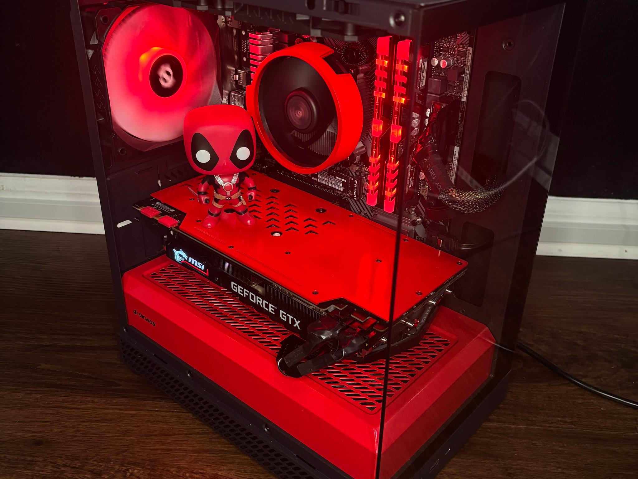 Red Gaming PC (GTX 1080 Ti 11GB + AMD Ryzen 5 3600 + 16GB DDR4 + SSD + HDD)