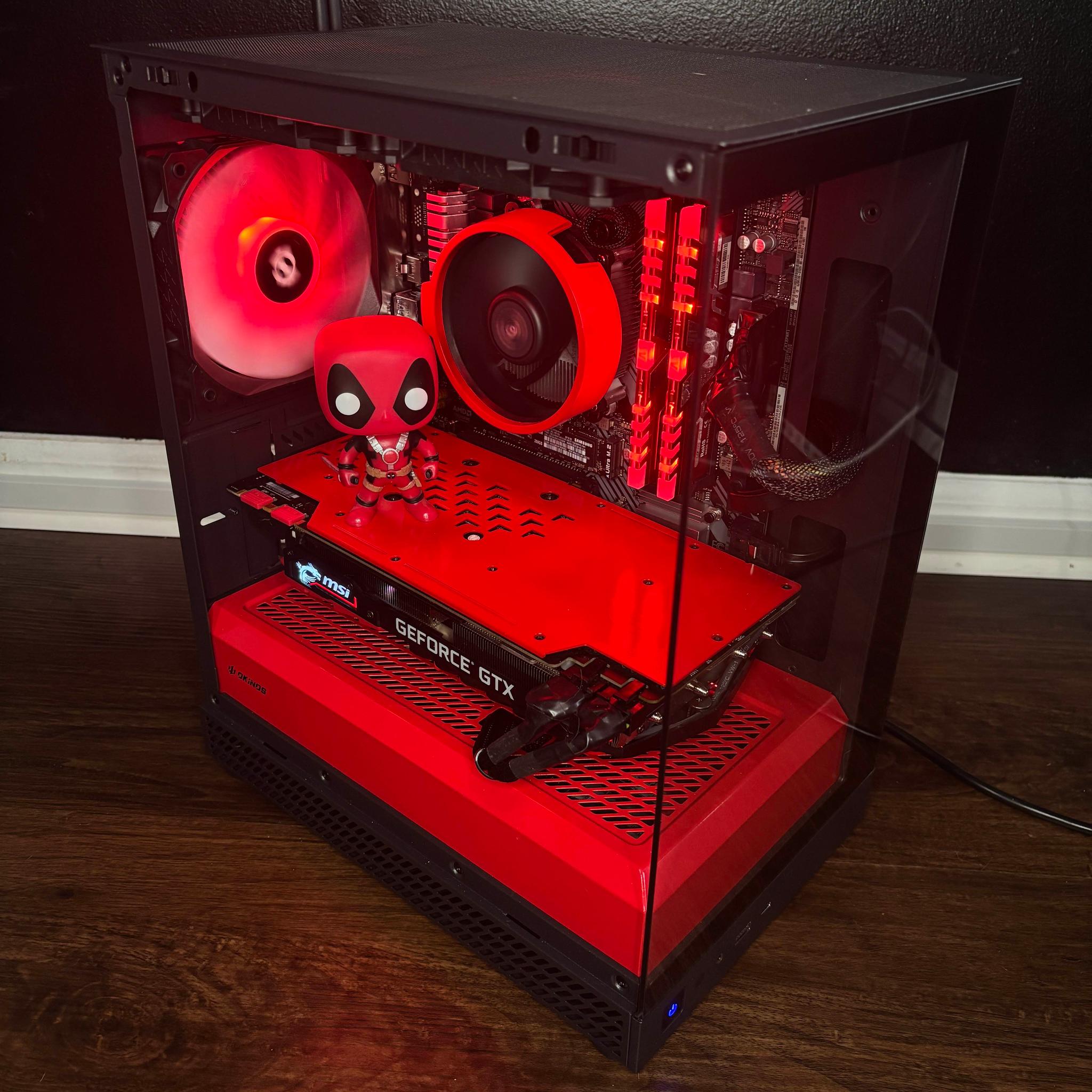 Red Gaming PC (GTX 1080 Ti 11GB + AMD Ryzen 5 3600 + 16GB DDR4 + SSD + HDD)