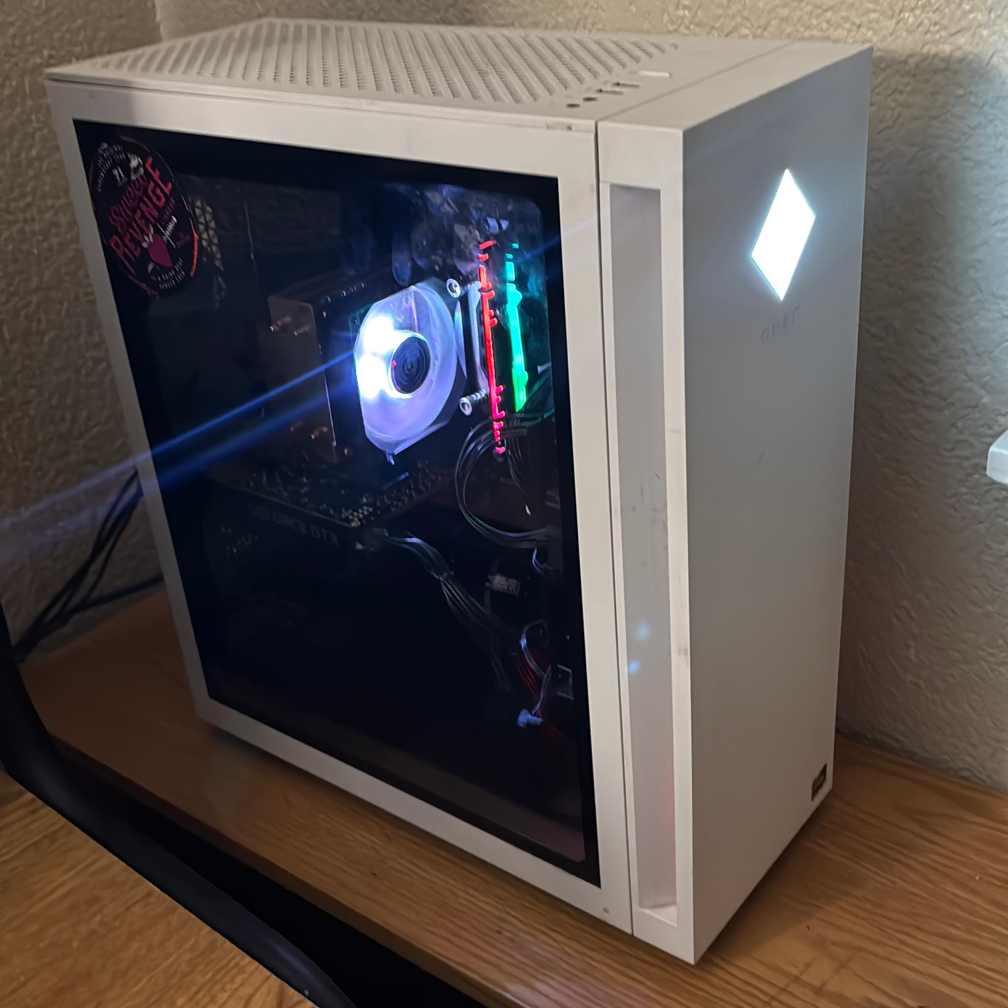 HP Omen 25L Gaming Desktop – Ryzen 5 5600g, GeForce GTX 1660 super 8GB, 24GB RAM, 2TB HHD, 512GB SSD
