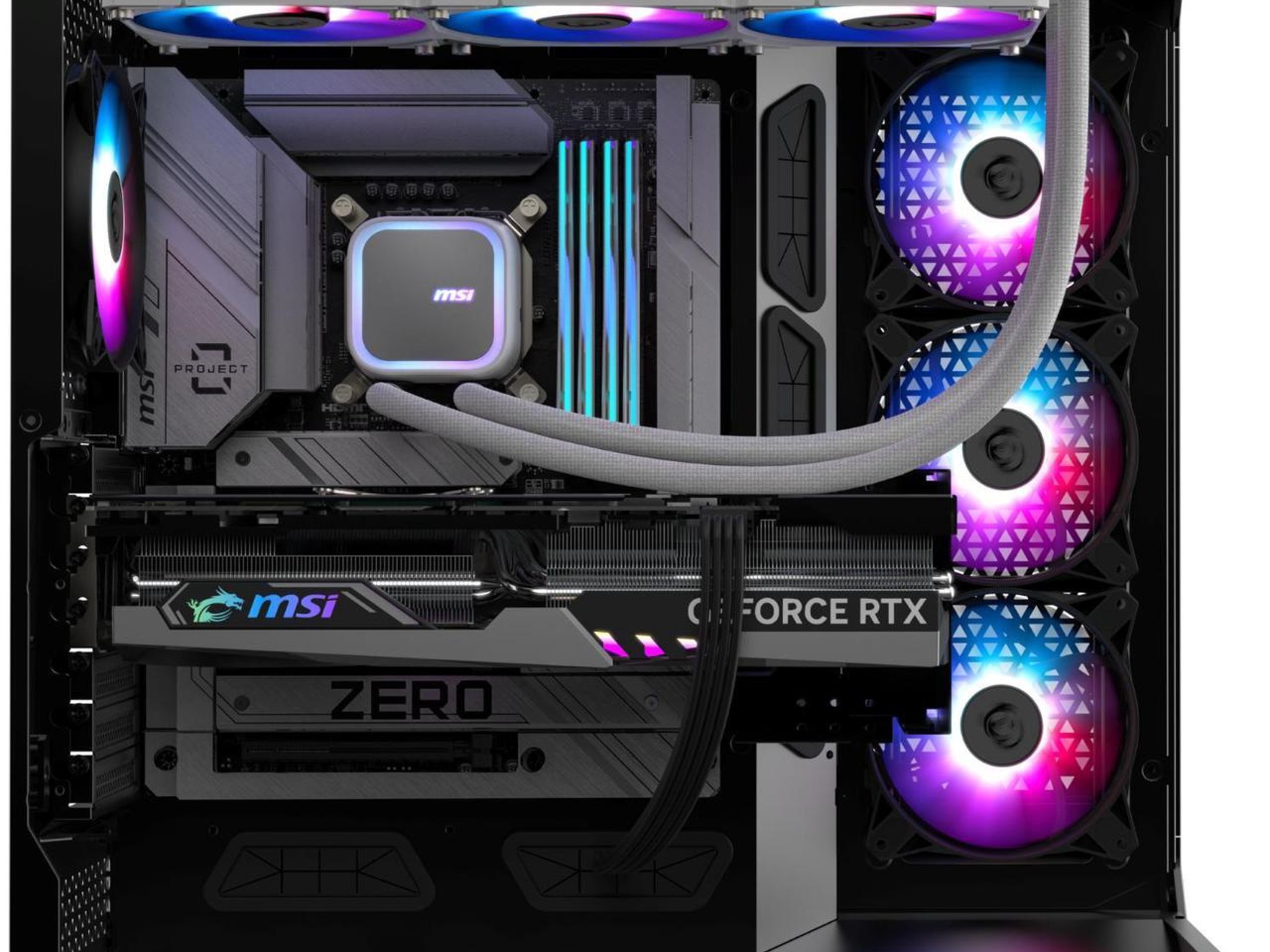 MSI MAG Coreliquid A13 360 White - AIO Liquid Cooler - EZ Connect - AM5/AM4/LGA 1700/1851 Compatible