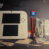 CUSTOM USED Nintendo 2DS White/Red Handheld Console with 3 Games