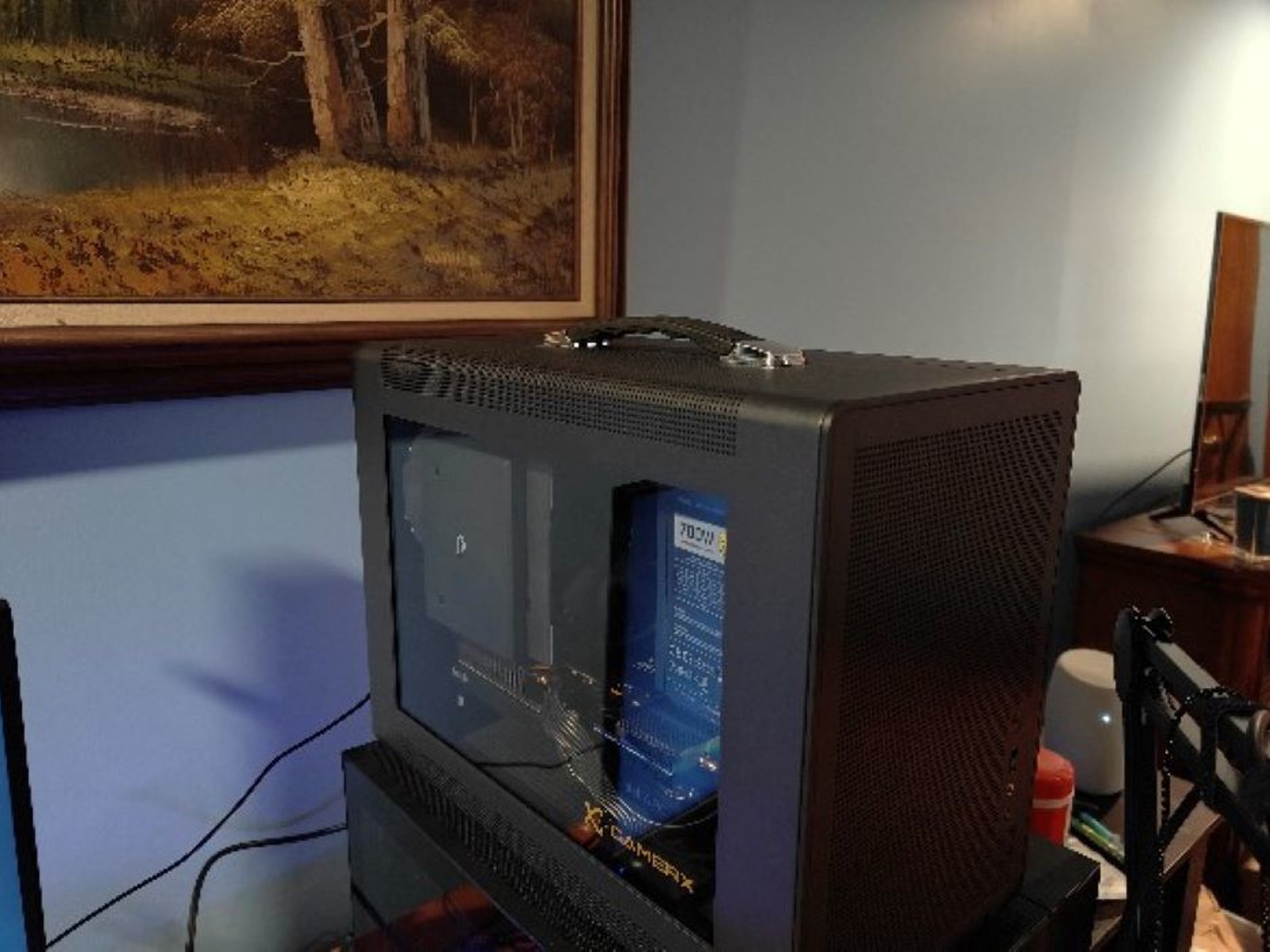 GamerX I-5 12600kf and Intel ARC 580 GPU 1TB m.2 nvme, 32 GB RAM in a matx small case.