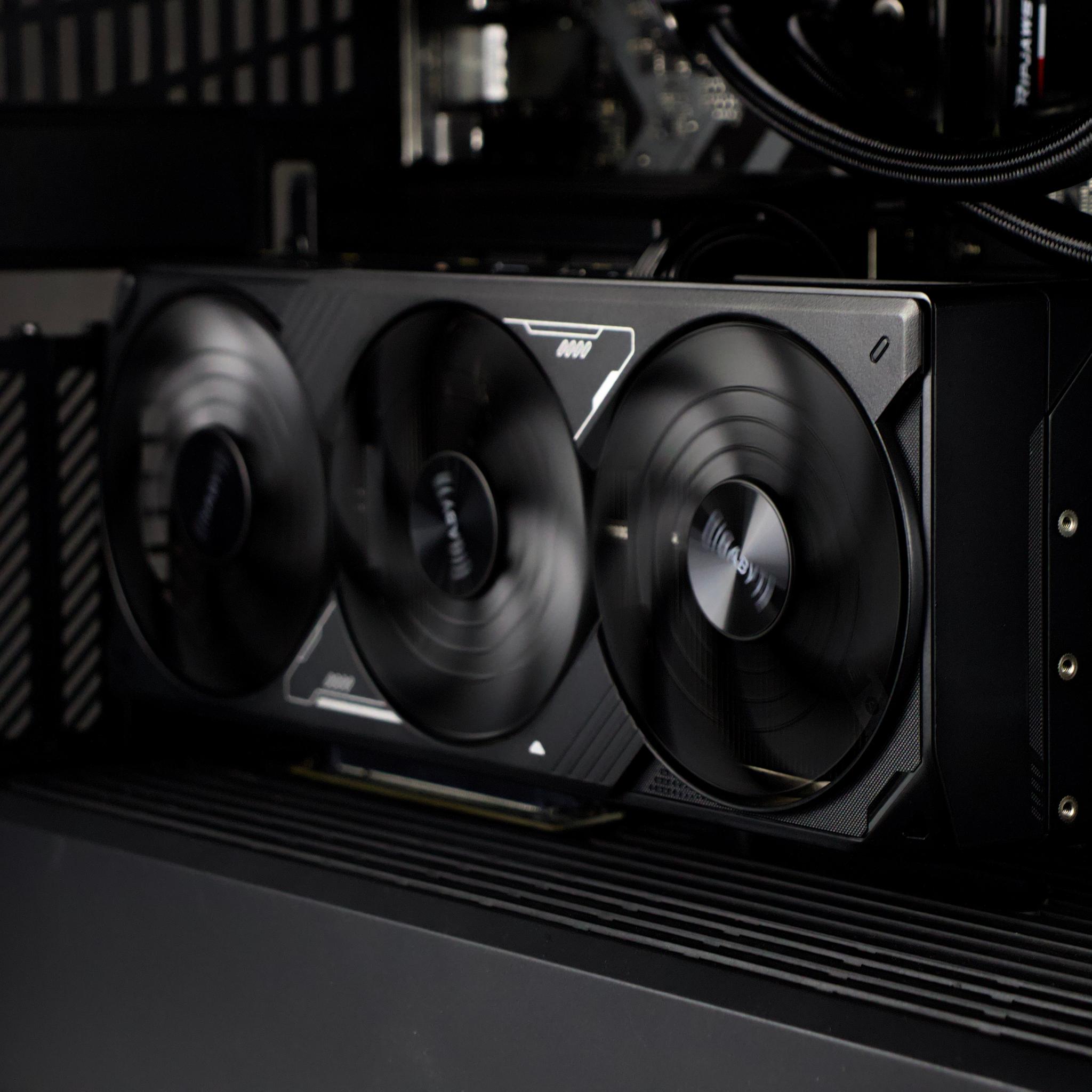 ⚫⚡🗡️Nightfall - Blackout 4K/1440P Gaming PC | RTX 5070 TI, Ryzen 7 9700X, 32GB RAM, 2TB SSD | LCD⚡