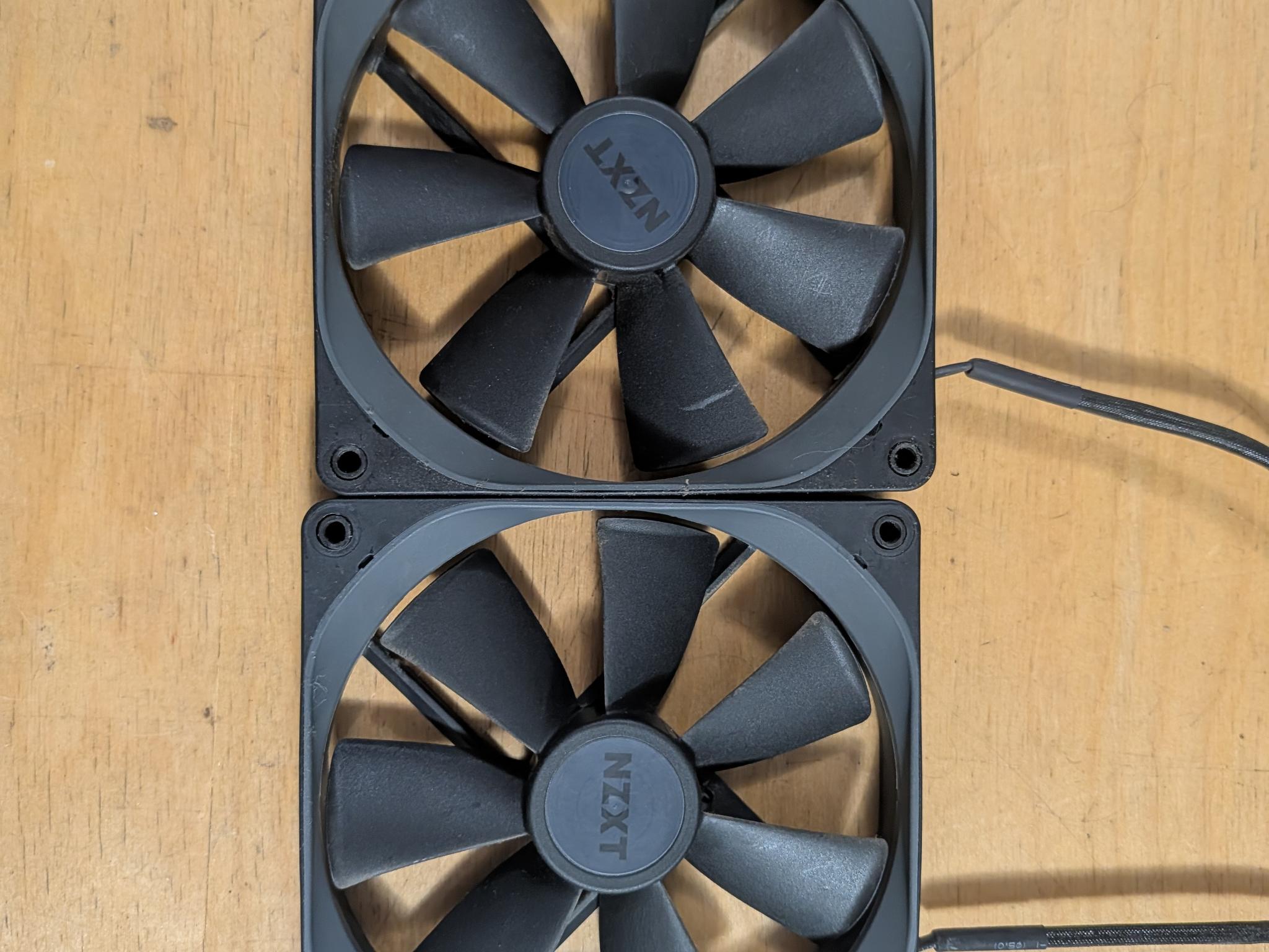 2x 140MM NZXT black AIO fans