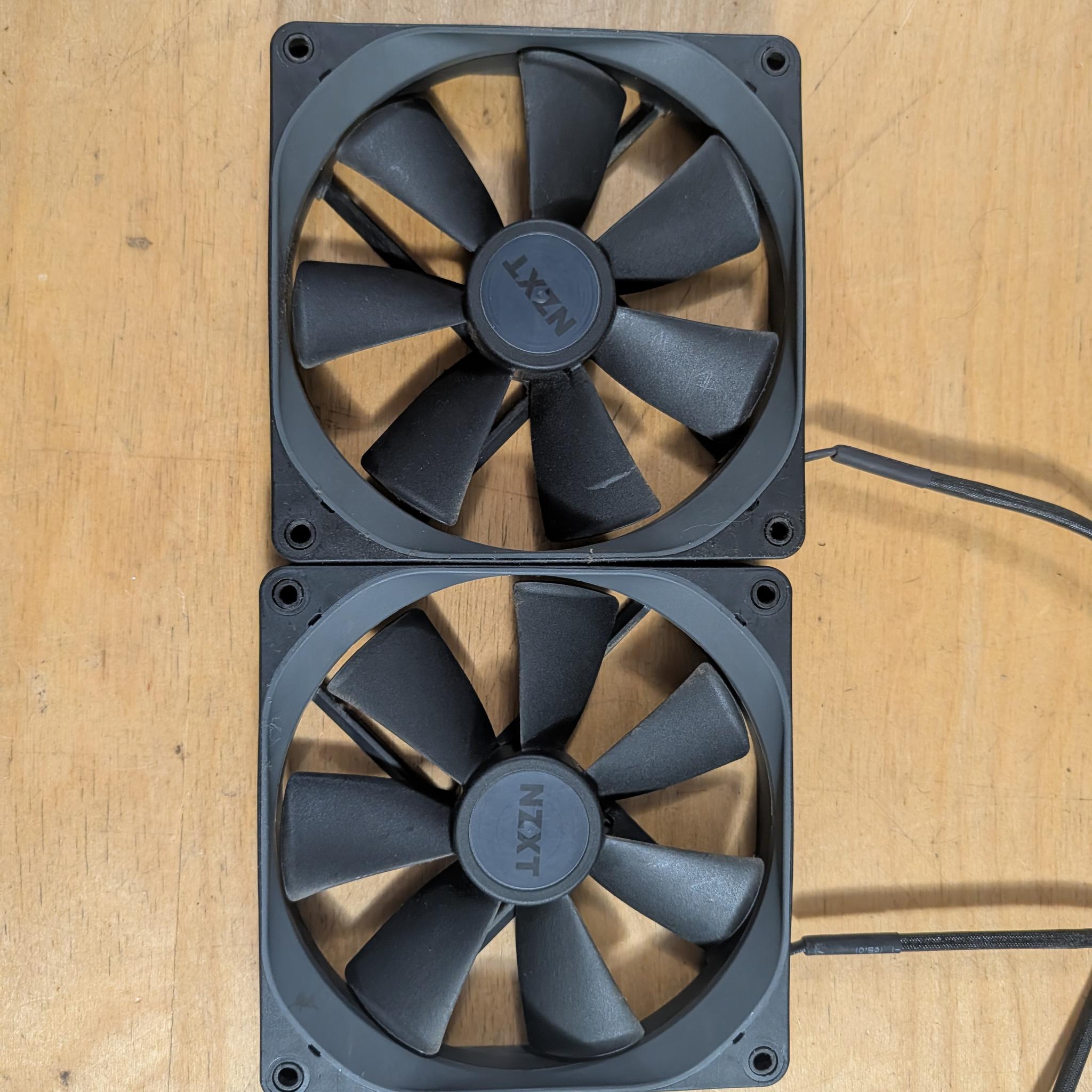 2x 140MM NZXT black AIO fans