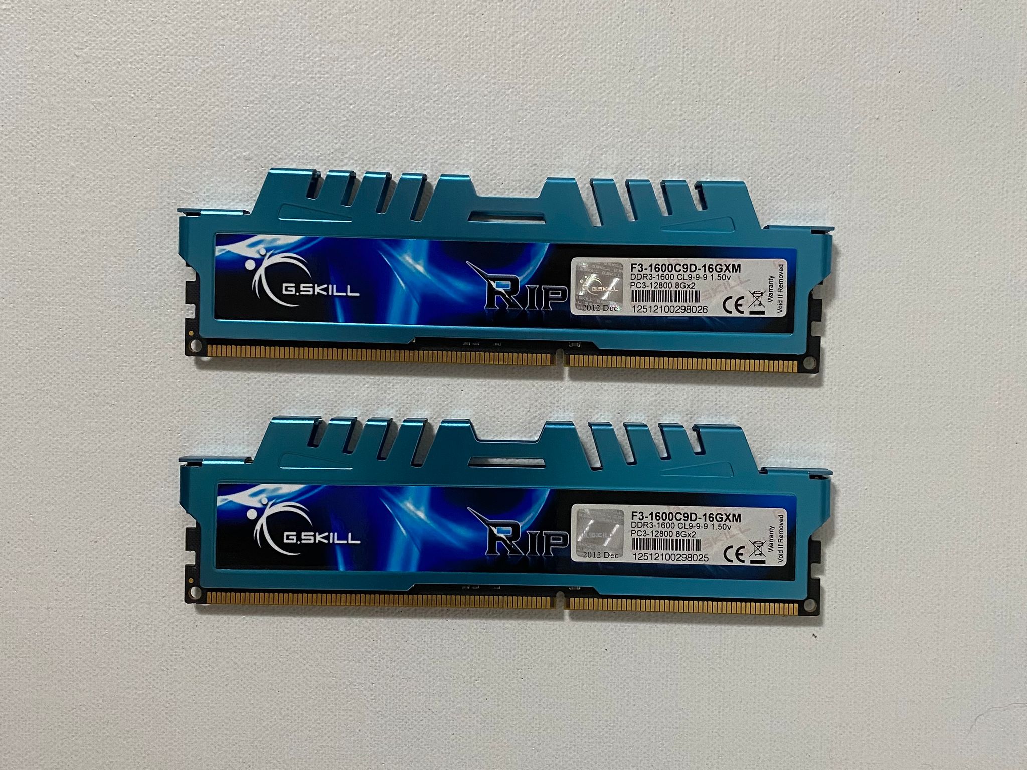 G.Skill Ripjaws 16 GB (2x8) DDR3 RAM