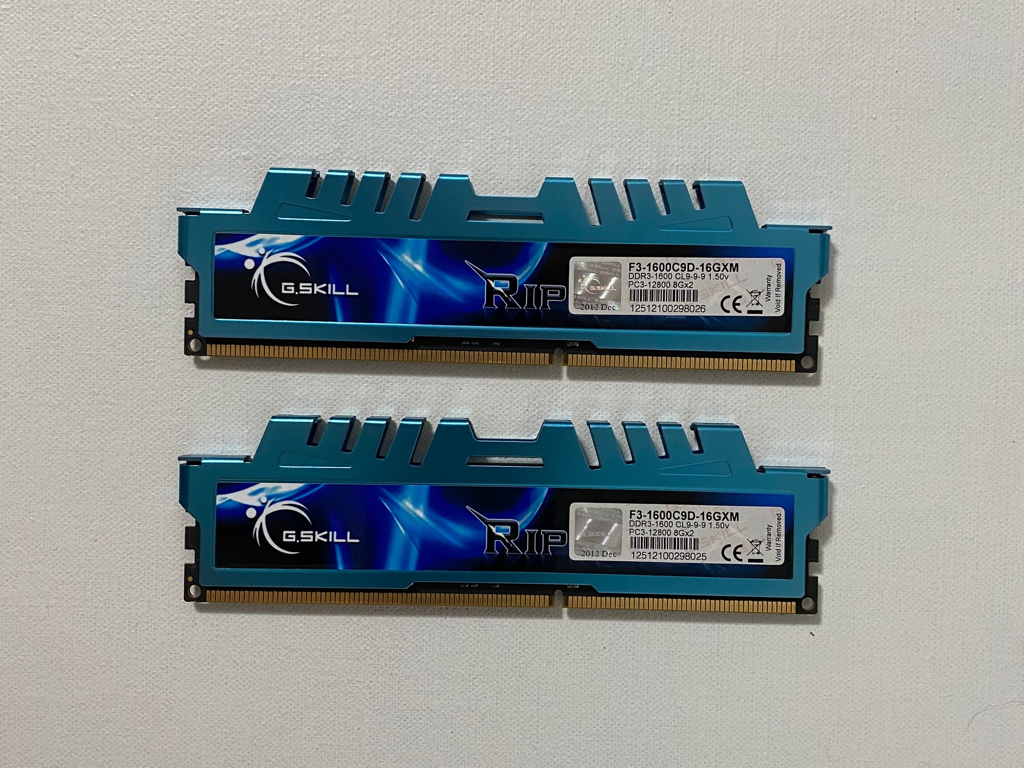 G.Skill Ripjaws 16 GB (2x8) DDR3 RAM