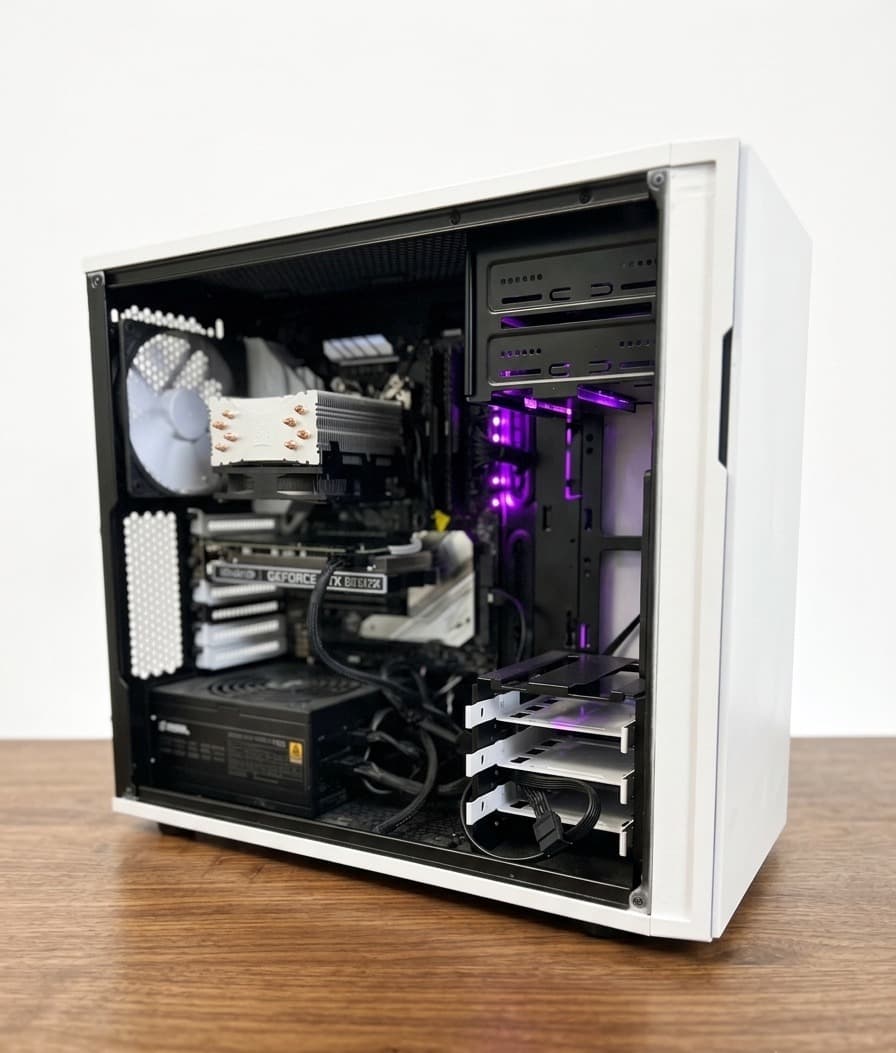 GTX 1660 super, I7 8700k Custom slick white Gaming PC Build