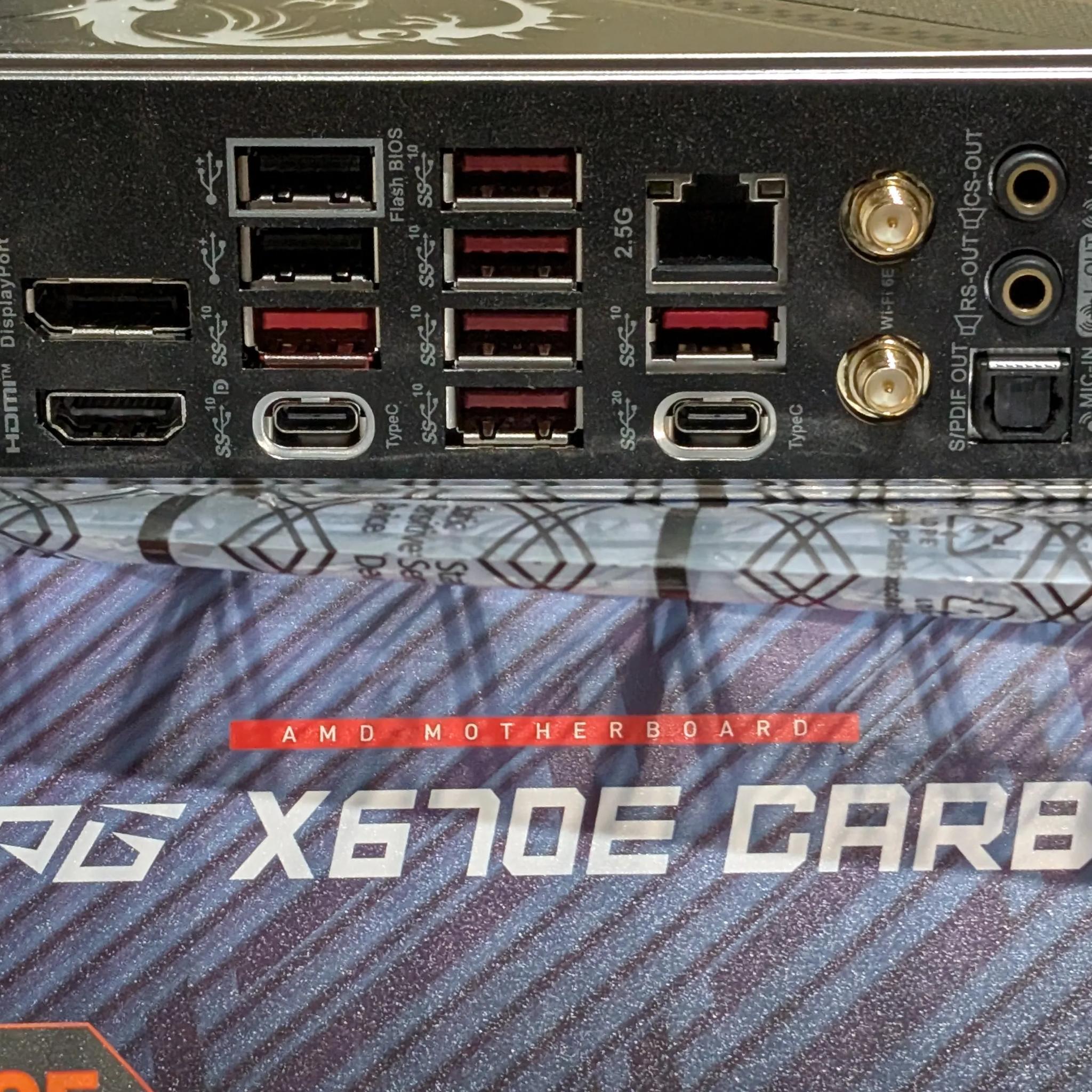 MSI MPG X670E CARBON WiFi AM5 ATX AMD Motherboard, Ryzen 9000 support