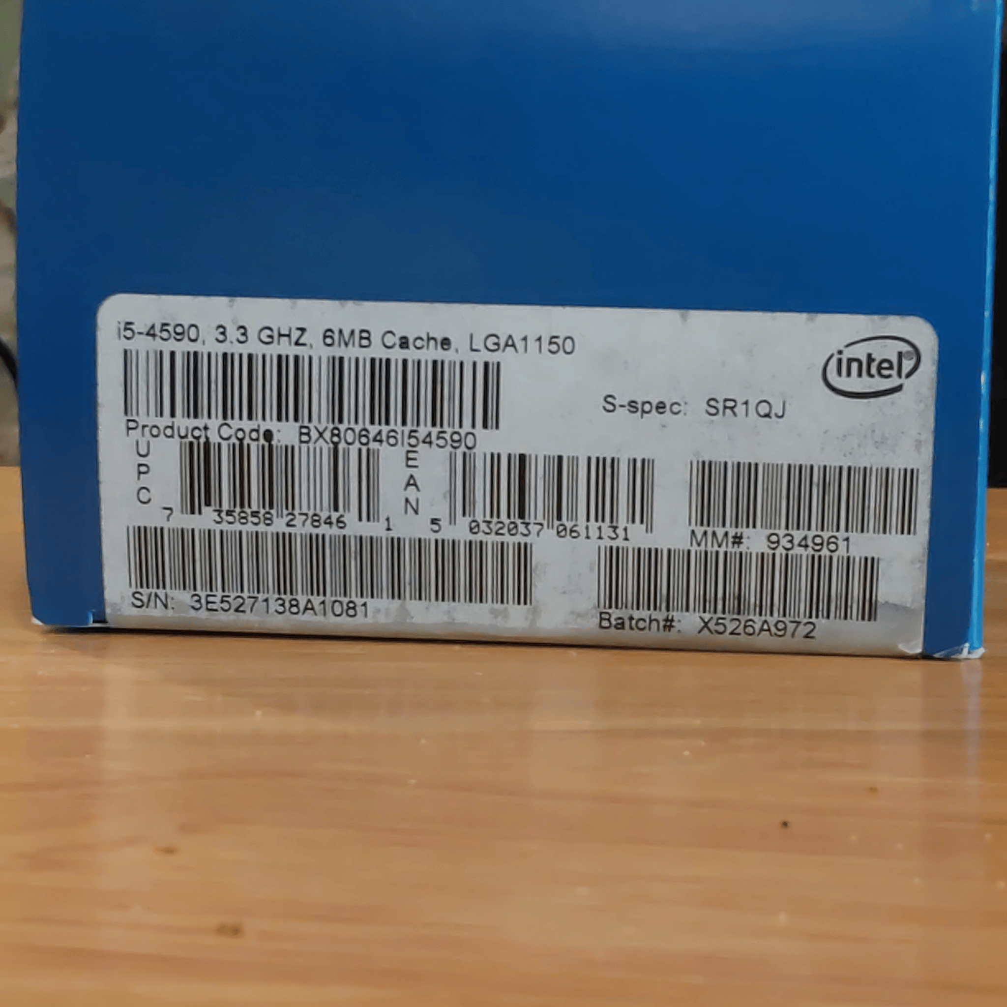 Pre-Owned Intel i5-4590 3.3GHz CPU, like new in original retail box