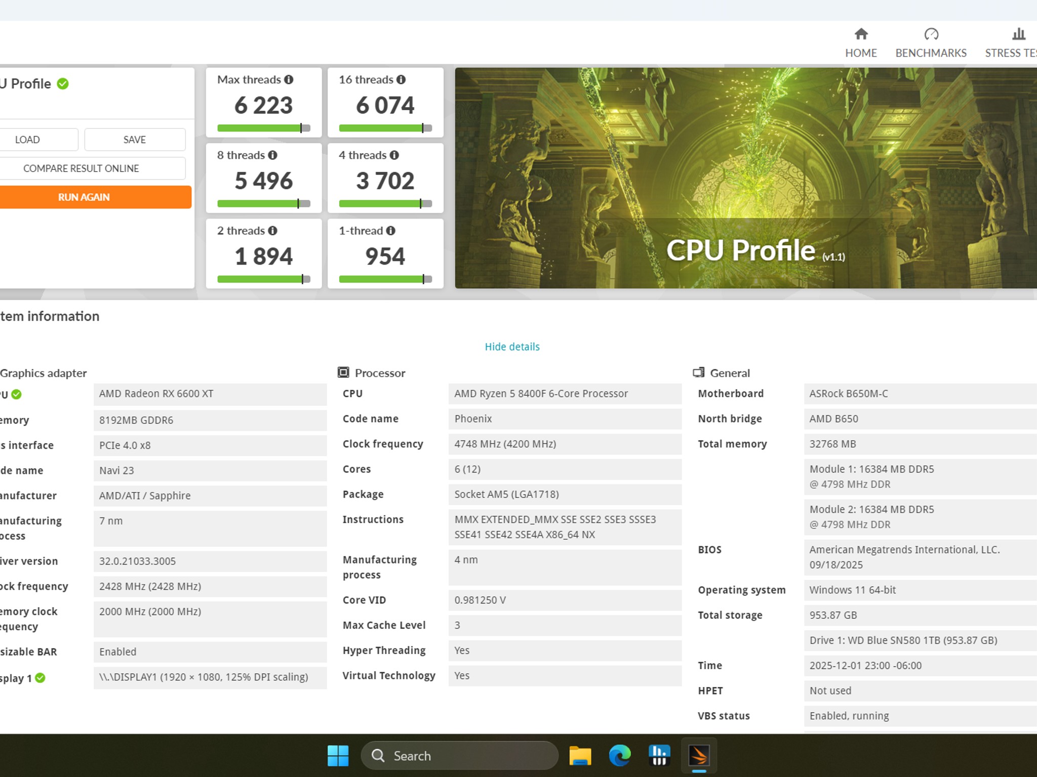 1440P StartUP White | 8400F | 6600XT | DDR5 32GB | 1TB Storage