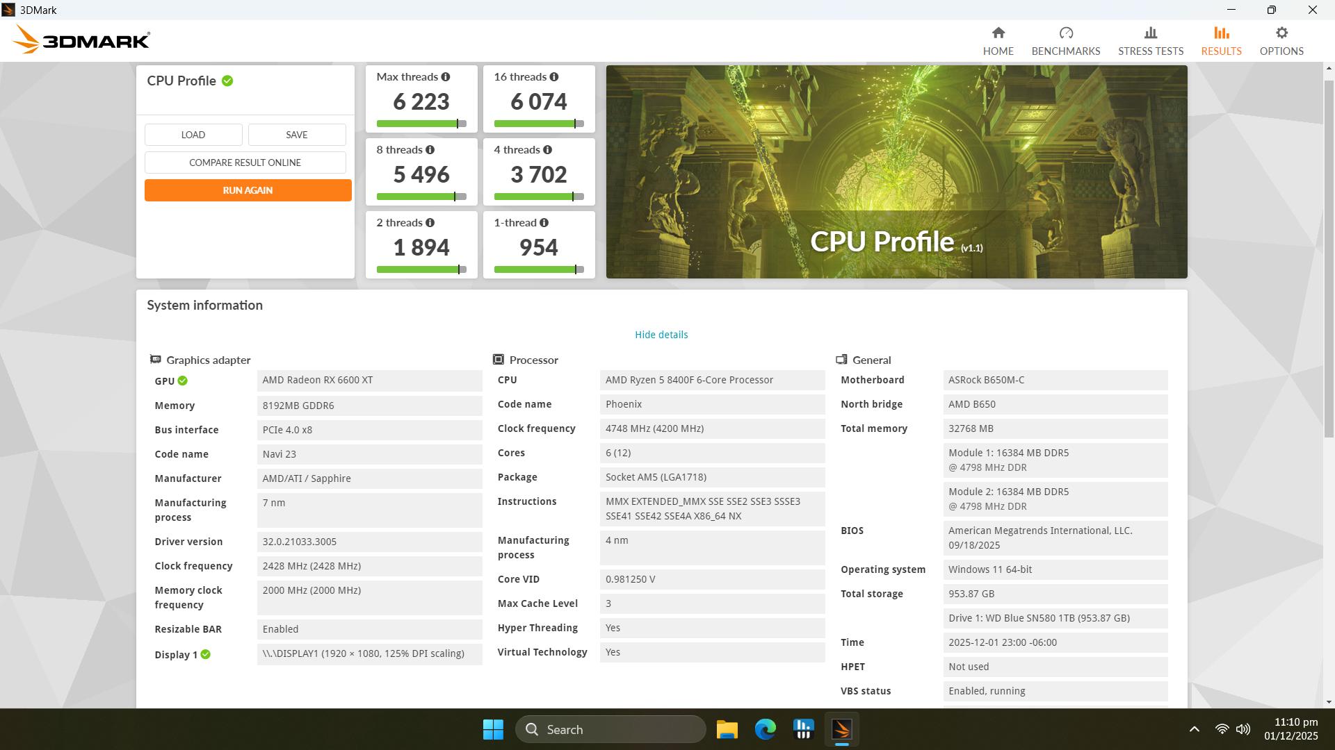 1440P StartUP White | 8400F | 6600XT | DDR5 32GB | 1TB Storage