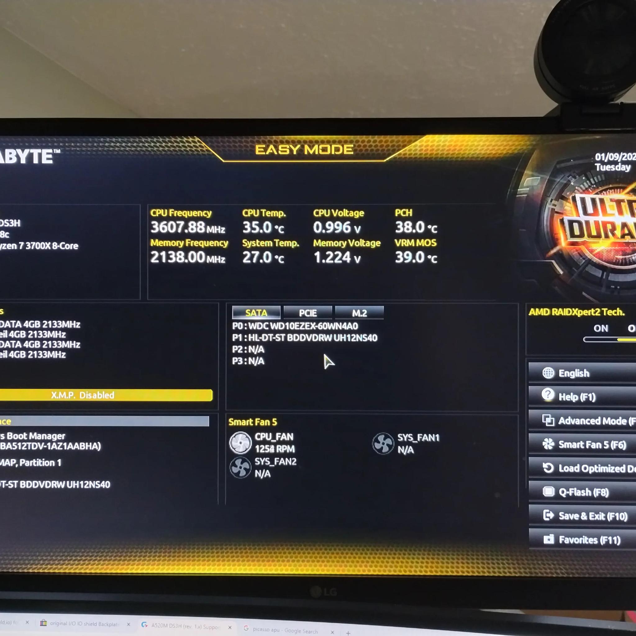 Gigabyte A520M DS3H mATX motherboard