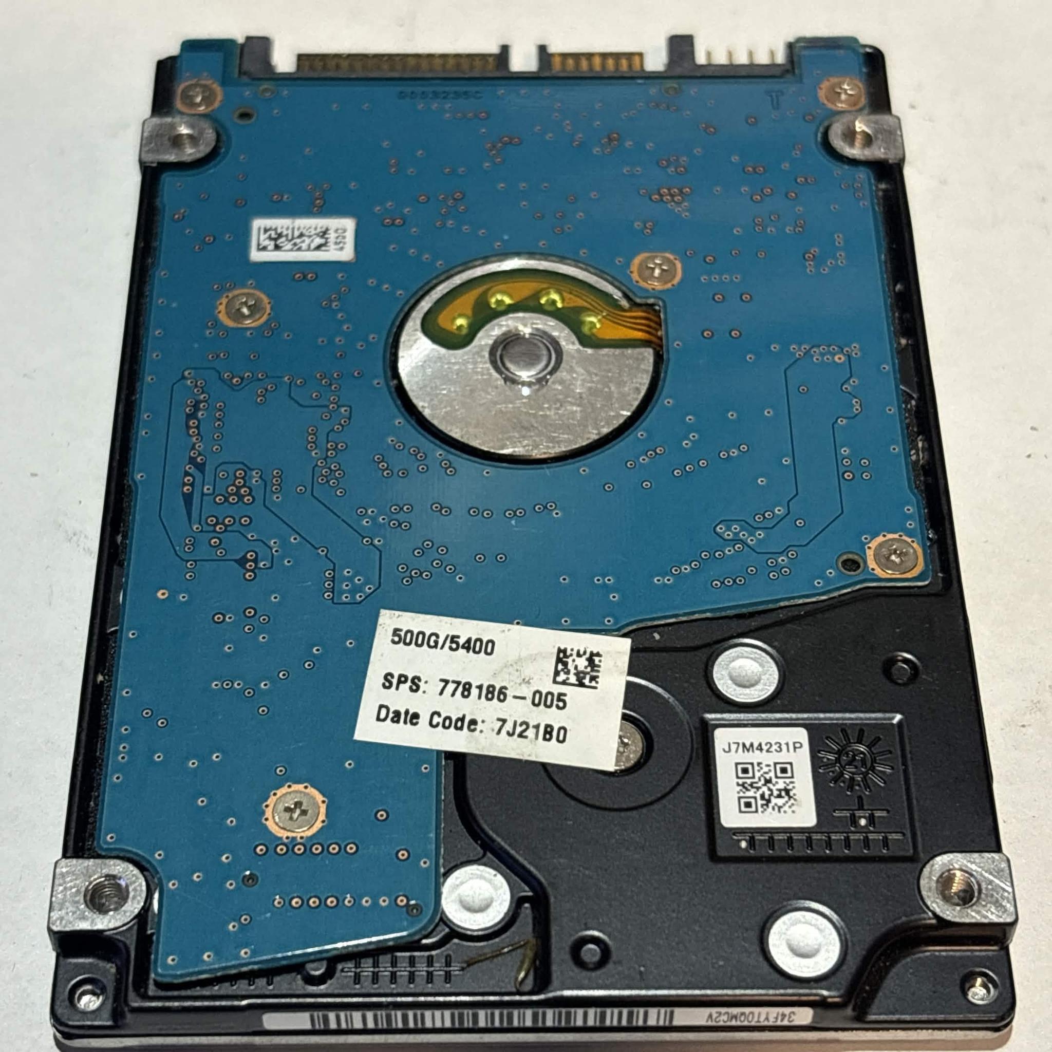 Toshiba 500GB SATA Laptop Hard Drive | Tested & Functional