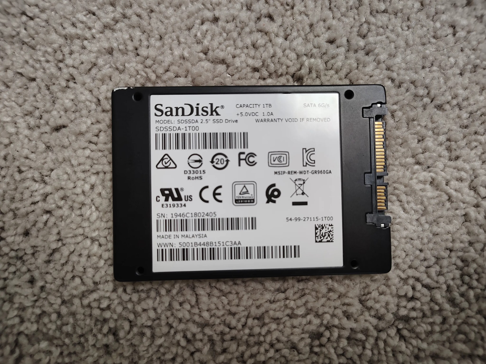 SANDISK 1TB SATA SSD