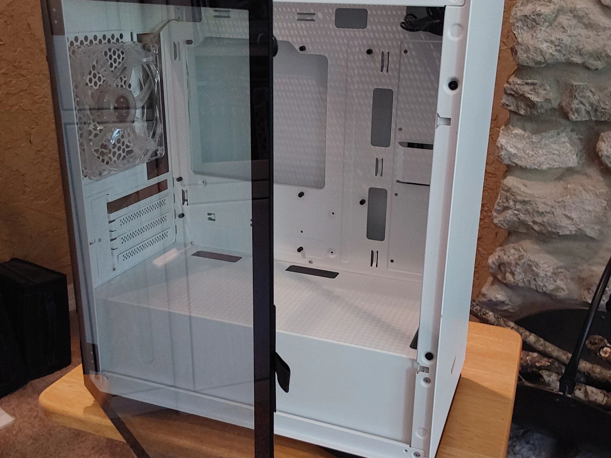 darkFlash DLM 22 White MicroATX Mini Tower Computer Case with Tempered Glass Side Door
