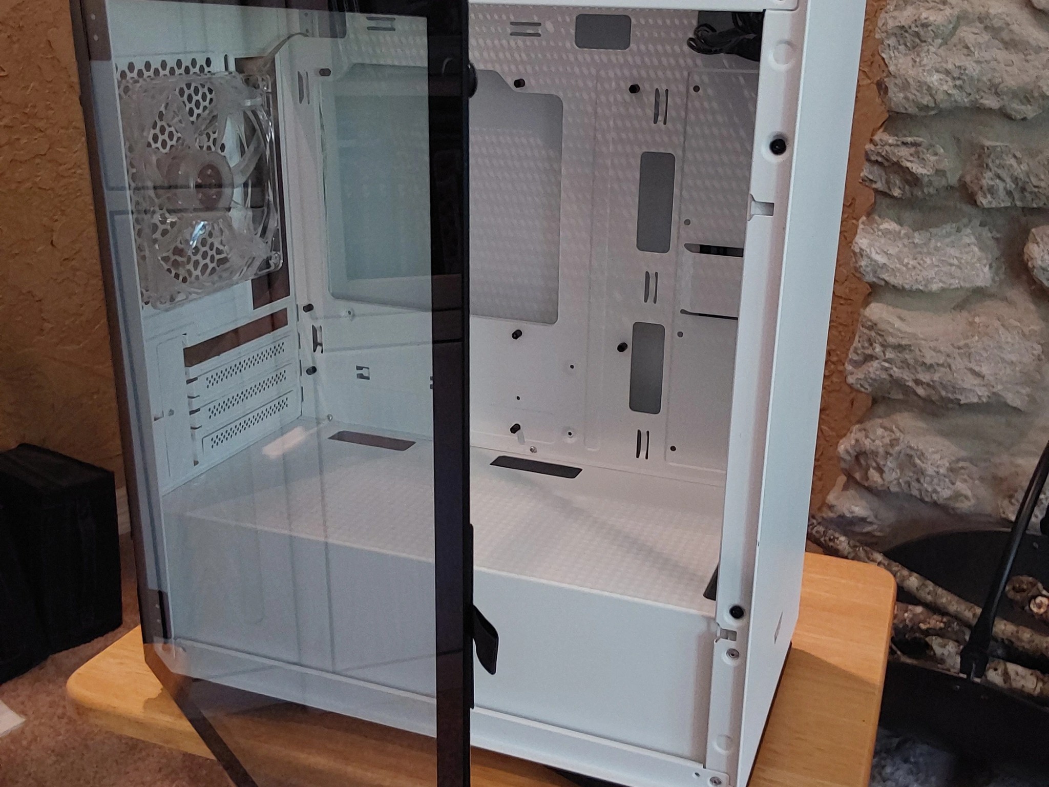 darkFlash DLM 22 White MicroATX Mini Tower Computer Case with Tempered Glass Side Door