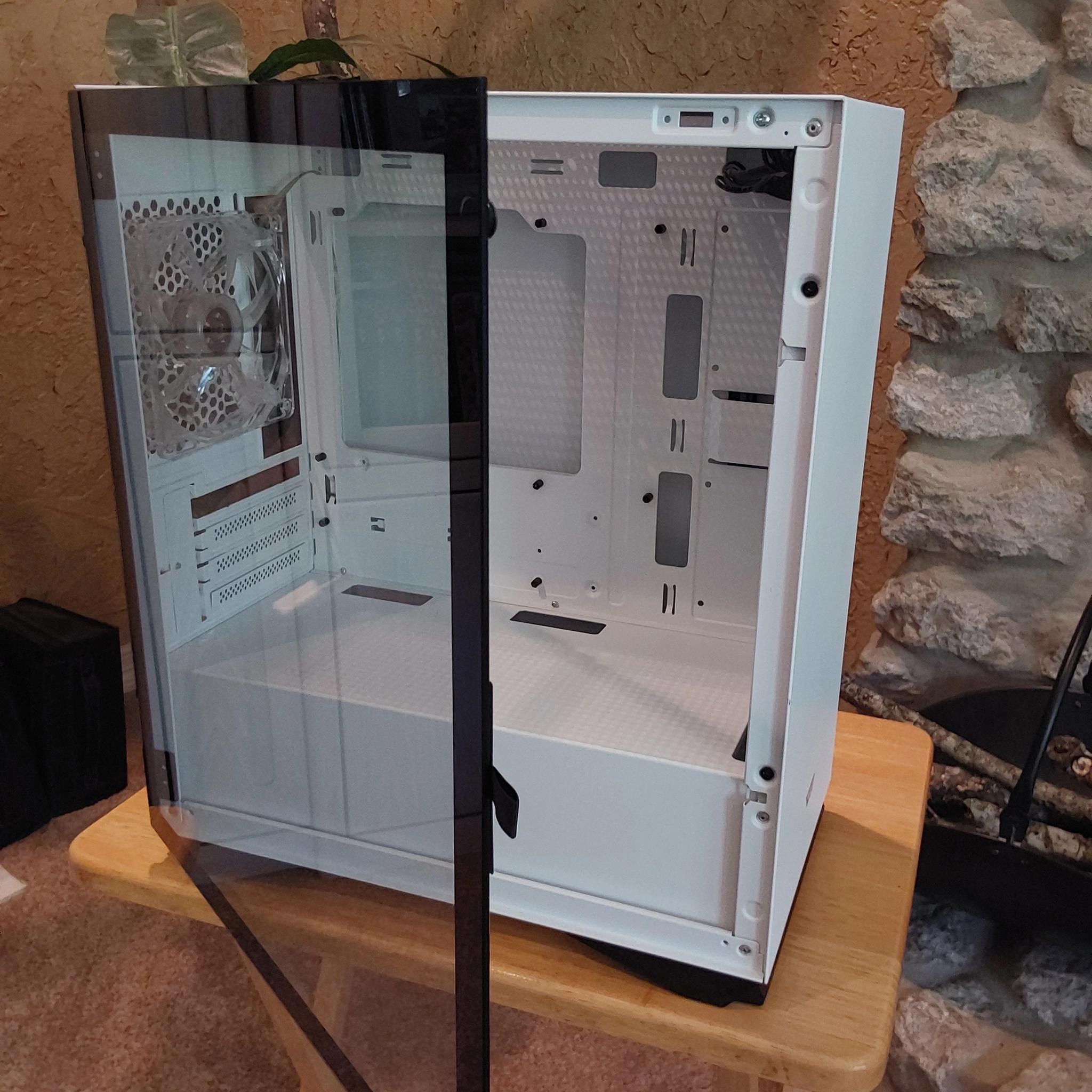 darkFlash DLM 22 White MicroATX Mini Tower Computer Case with Tempered Glass Side Door