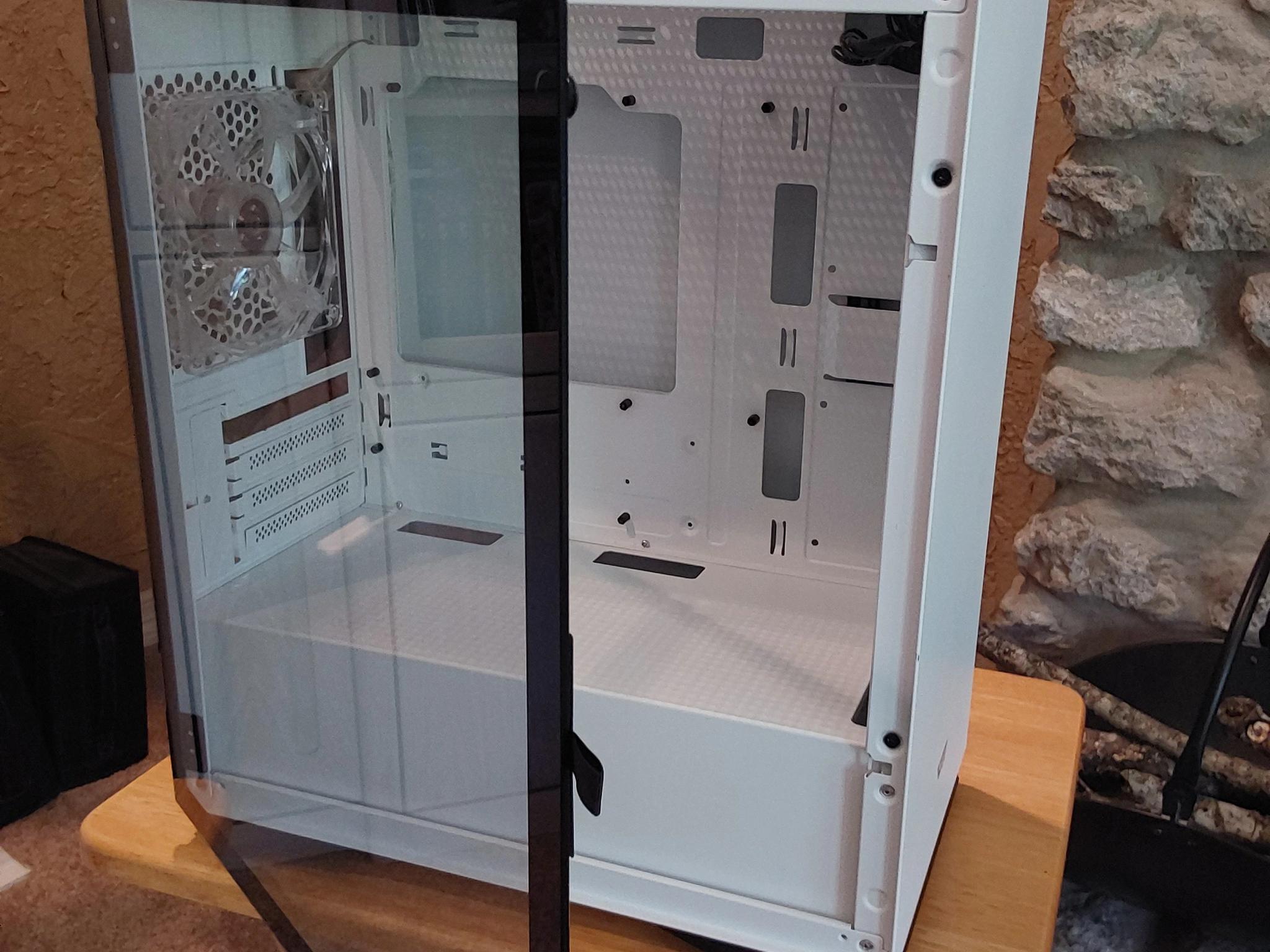 darkFlash DLM 22 White MicroATX Mini Tower Computer Case with Tempered Glass Side Door