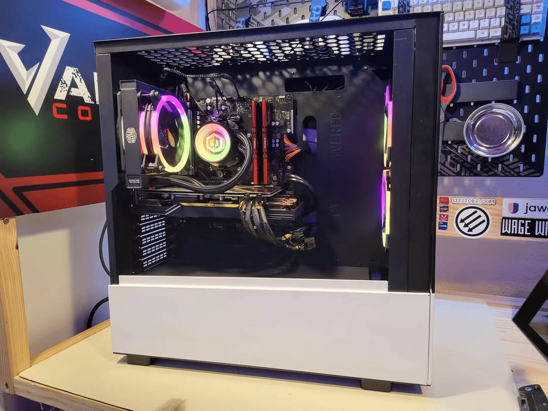 AMD Ryzen 7 3700x (8 core), RX 5700xt, Liquid / water cooled, 16 gigs of ram HW banned in fortnite