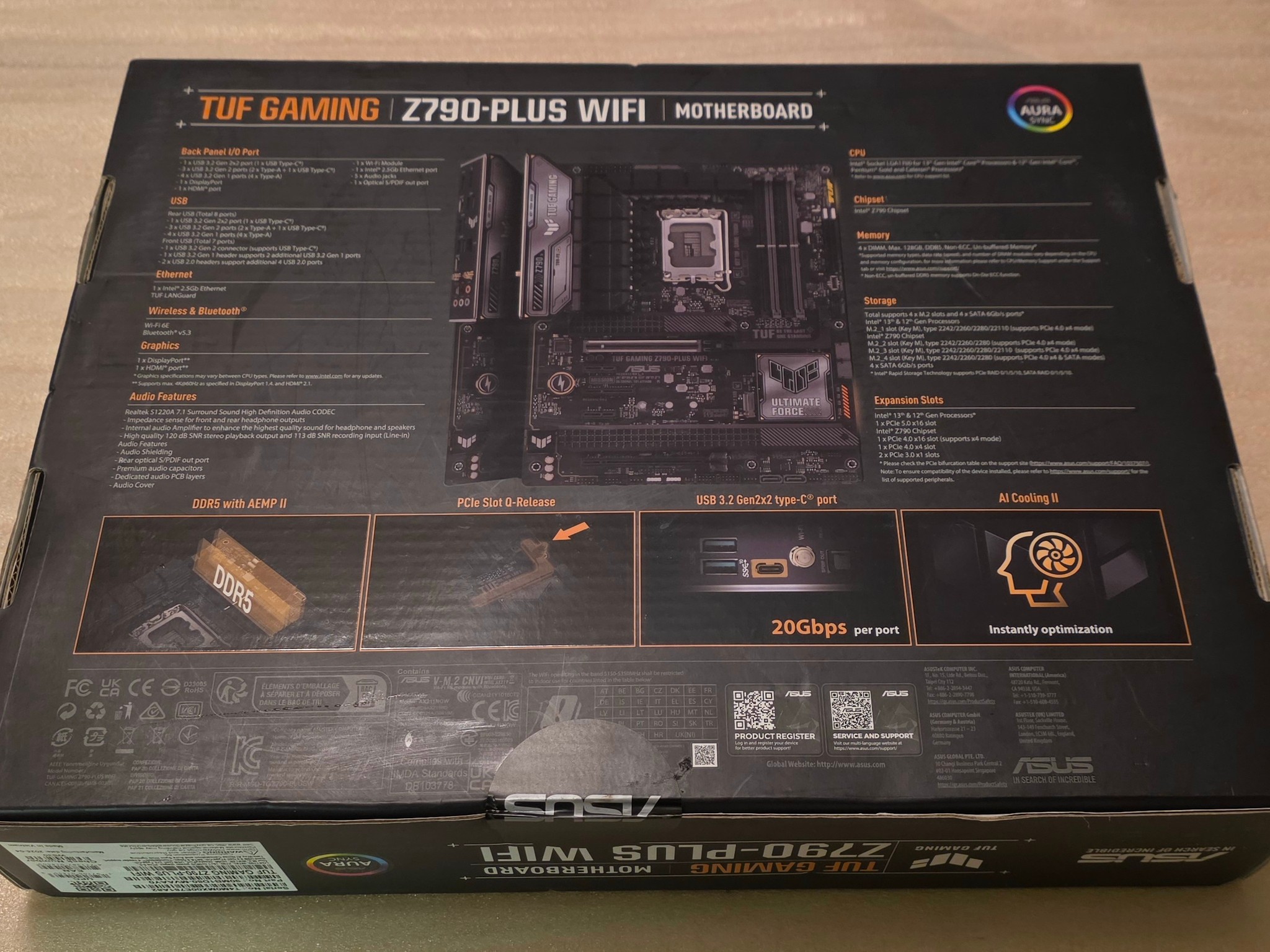 COMBO ASUS TUF GAMING Z790-PLUS WIFI AND 16 GB DDR5 Ram