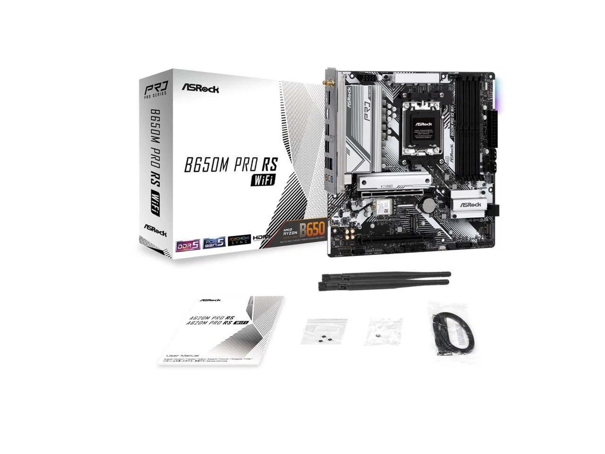 ASRock B650M Pro RS WiFi AM5 AMD B650 Micro ATX Motherboard *Brand New*
