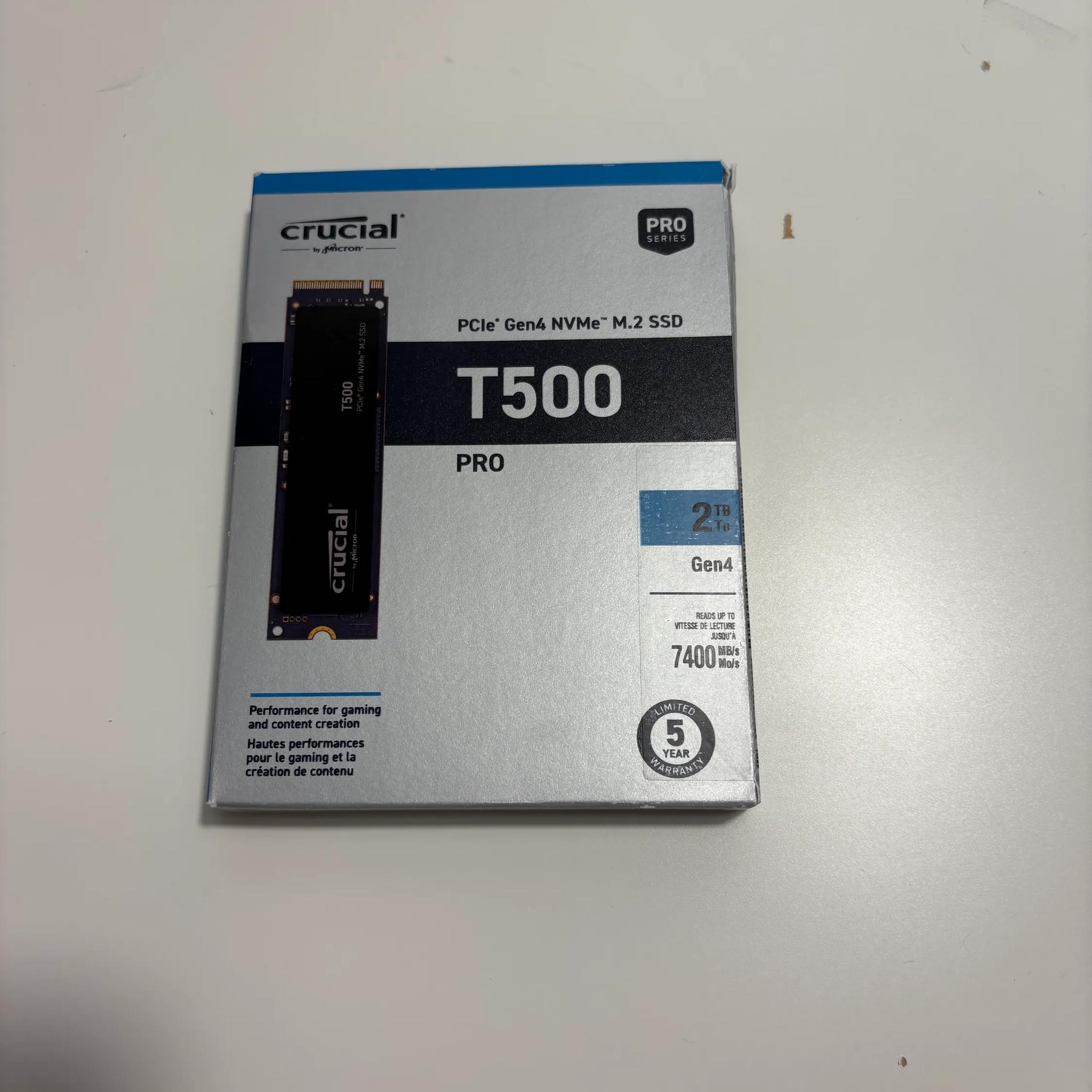 Crucial T500 2TB SSD - M.2 NVME SSD - Gen 4.0x4