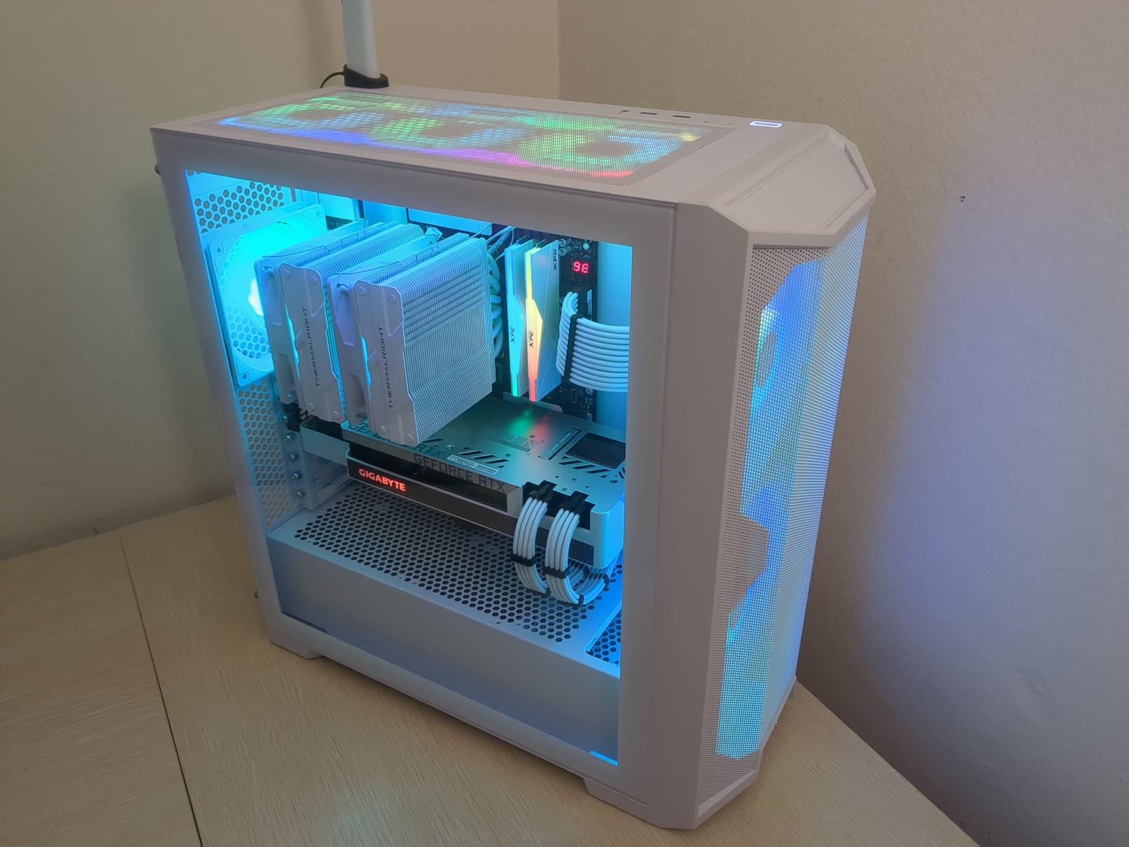 RTX 3080 (10GB), Ryzen 7 5700X White Gaming PC (32GB RAM, 2TB SSD, Win11 Pro)