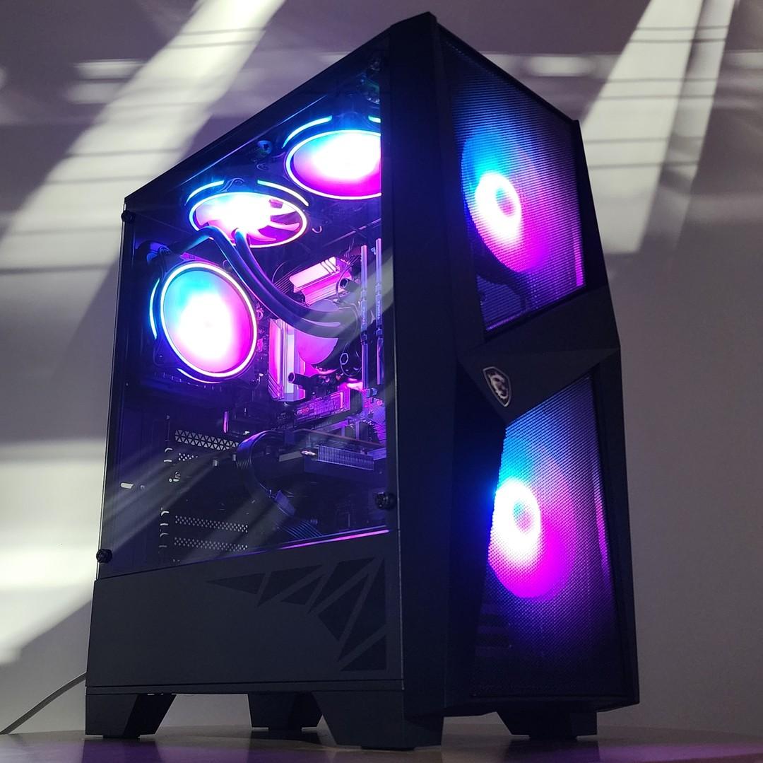 Gaming PC i7-10700K 16GB RAM 500GB SSD + 1TB HDD RX 6600 XT 8GB Win11 Computer